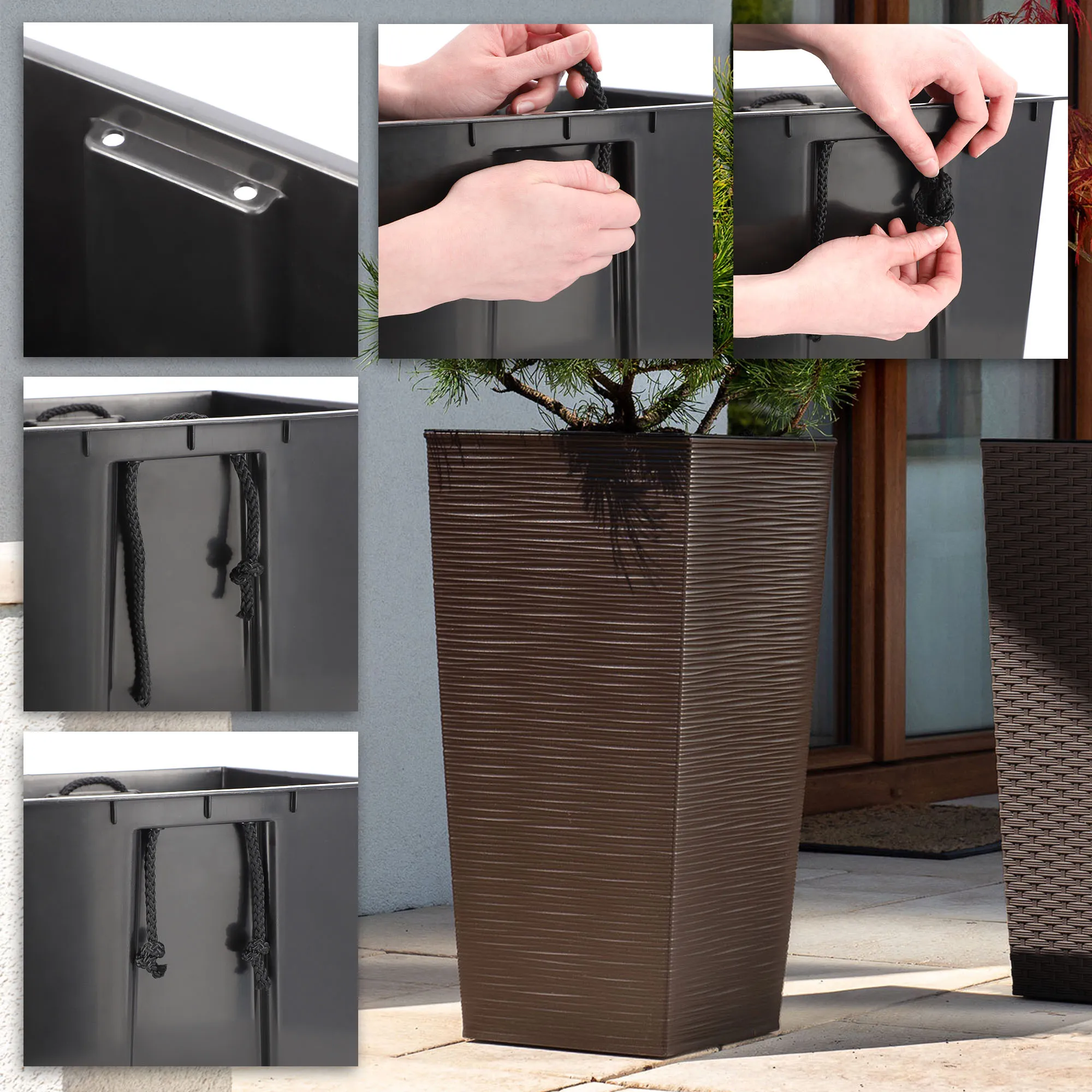 Toulouse kalto formos gėlių vazonas su įdėklu 35 cm