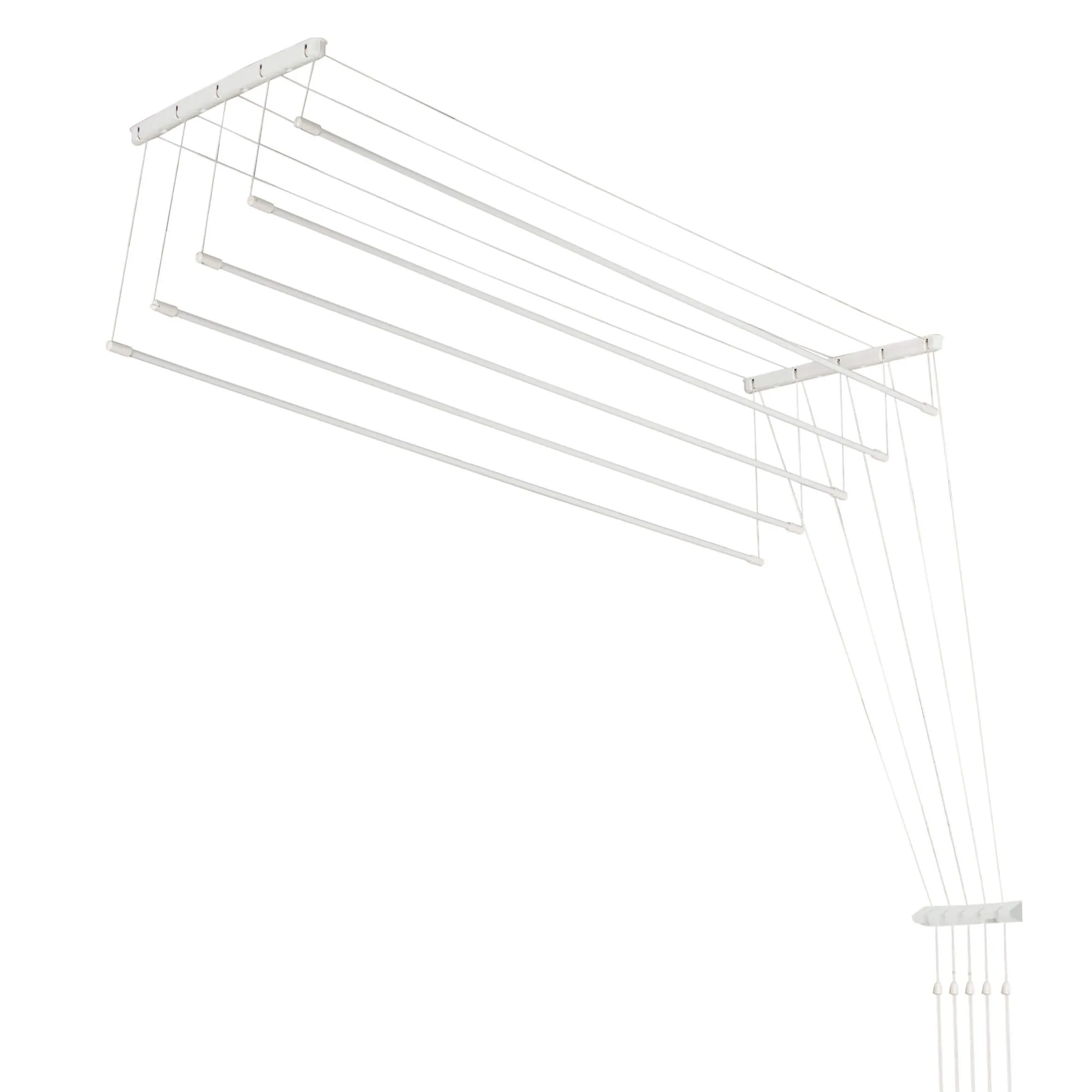 Resiga lubinė drabužių džiovyklė, 5 strypai, 140 cm, balta