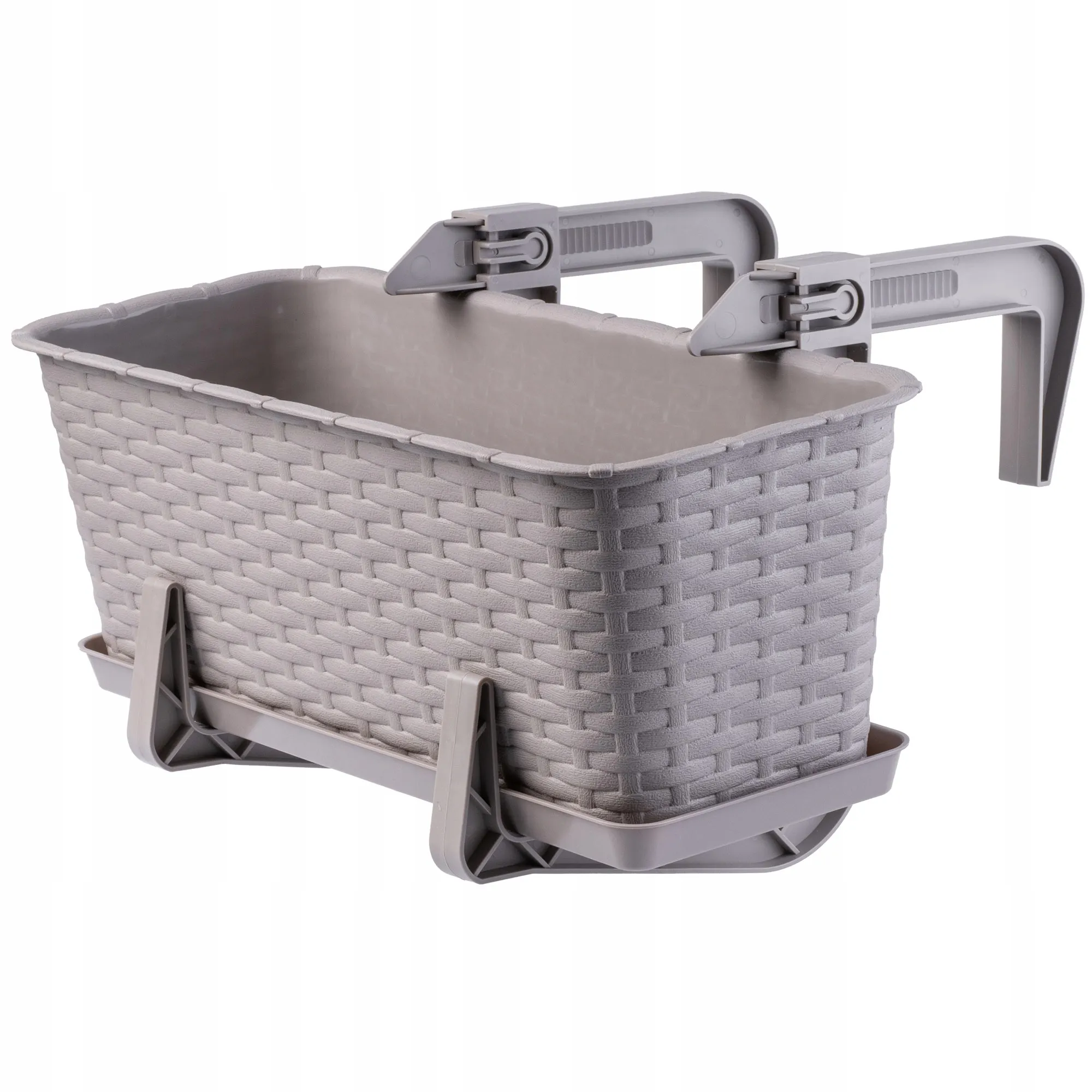 Balkono dėžė su pagrindu ir rankenomis 40 + 60 cm