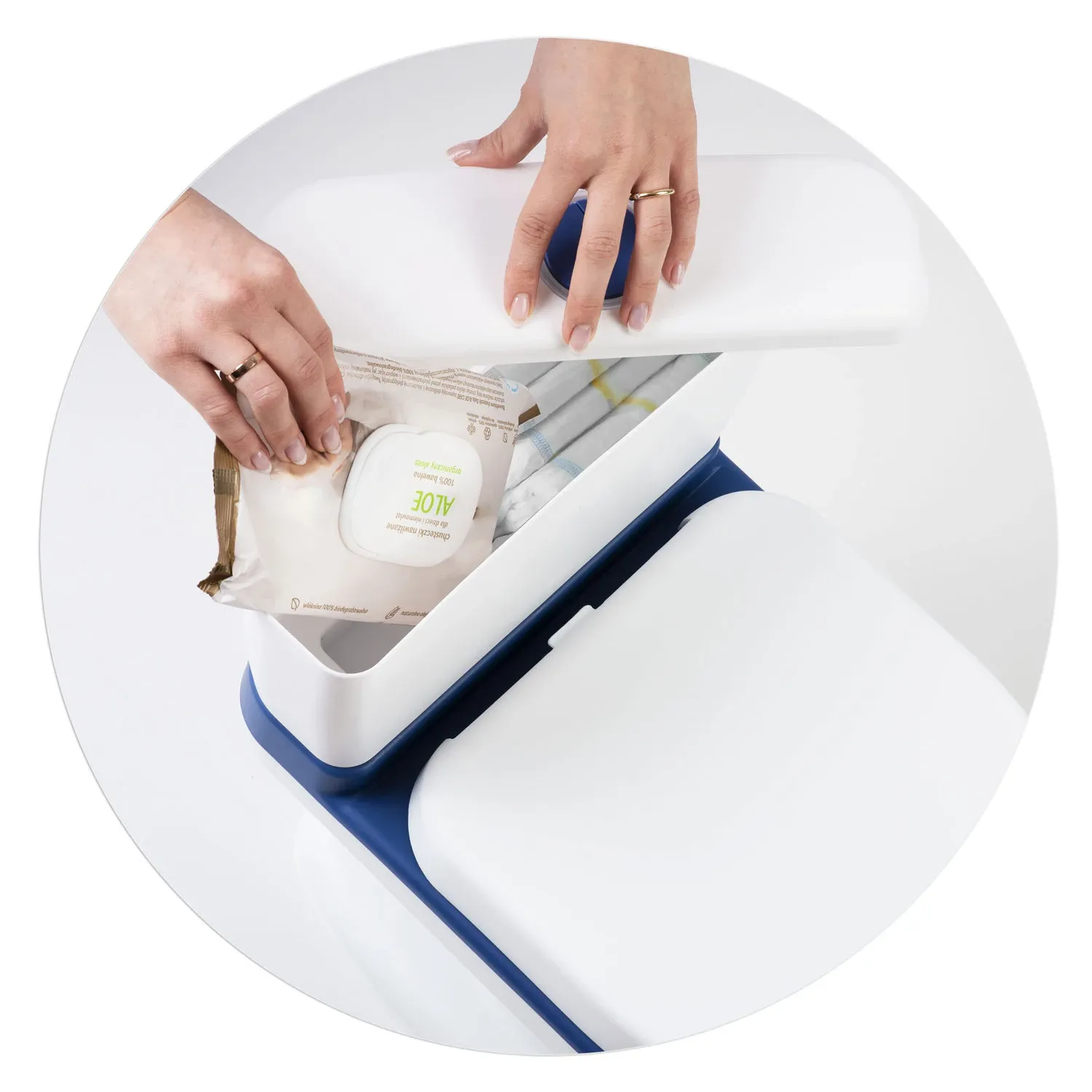 Vaikiškas puodukas su melodija RK-290 baltas ir mėlynas - nuotrauka 1