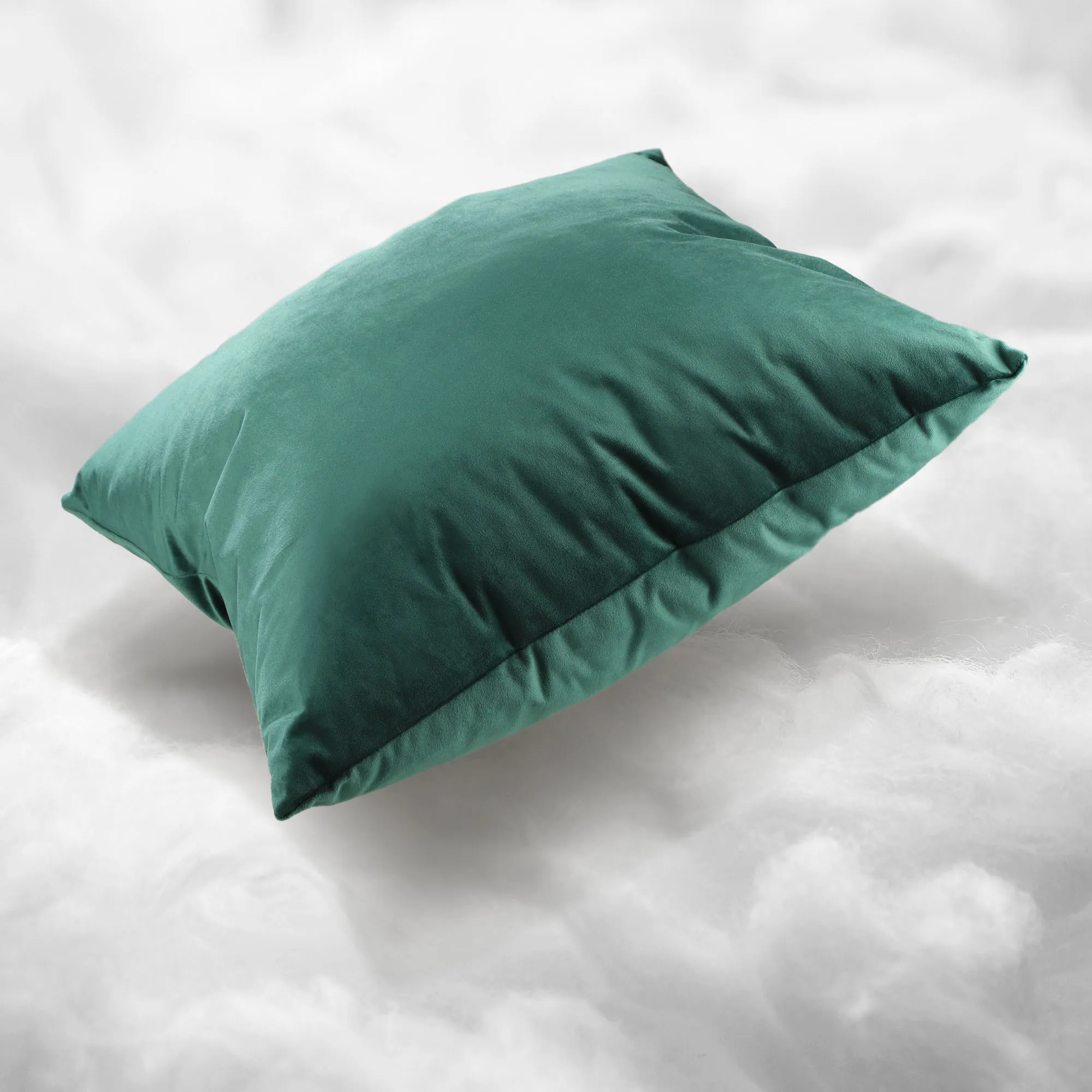 Dekoratyvinė aksominė pagalvė, žalia