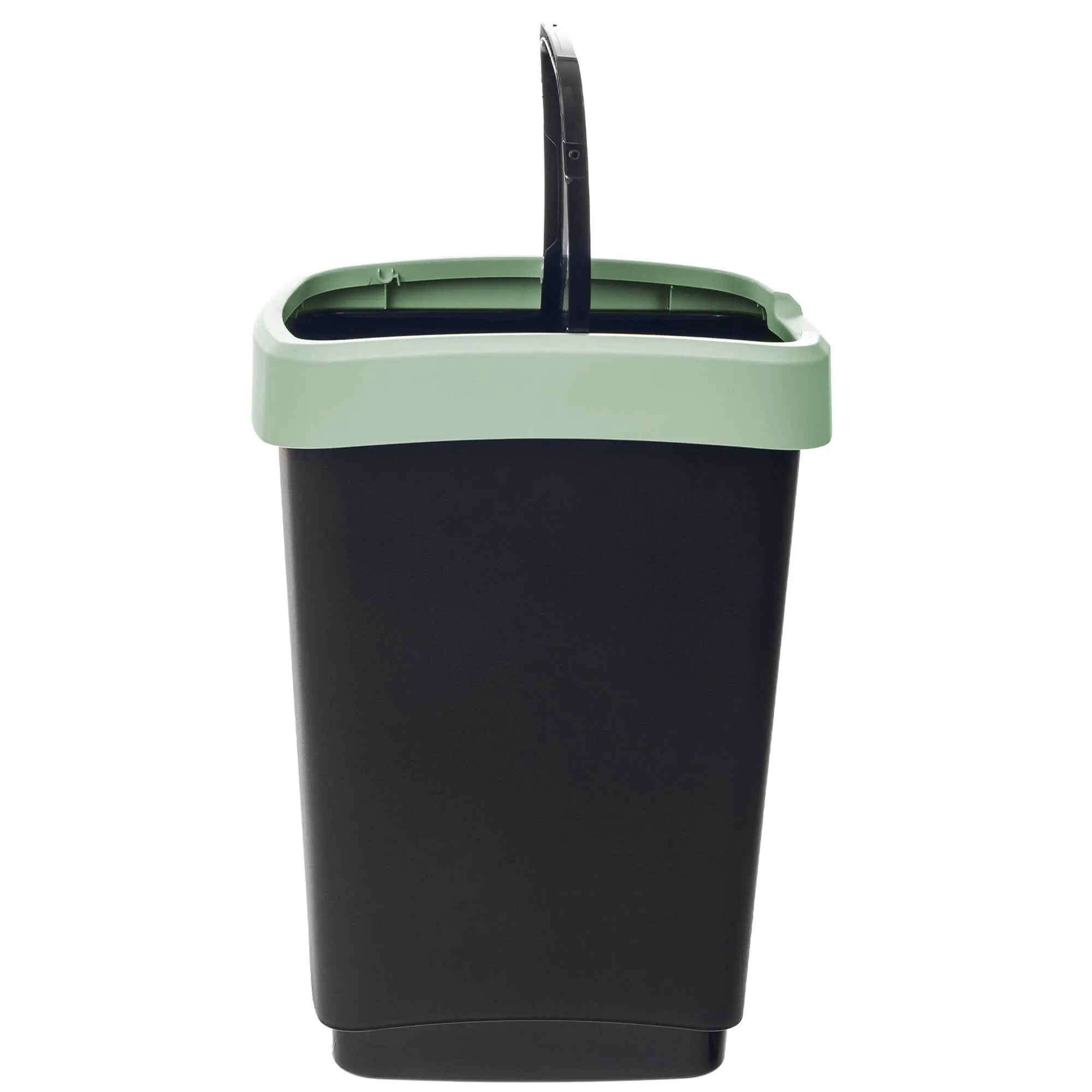 Morin 25 l šiukšliadėžė su besisukančiu dangčiu, juodos ir žalios spalvos