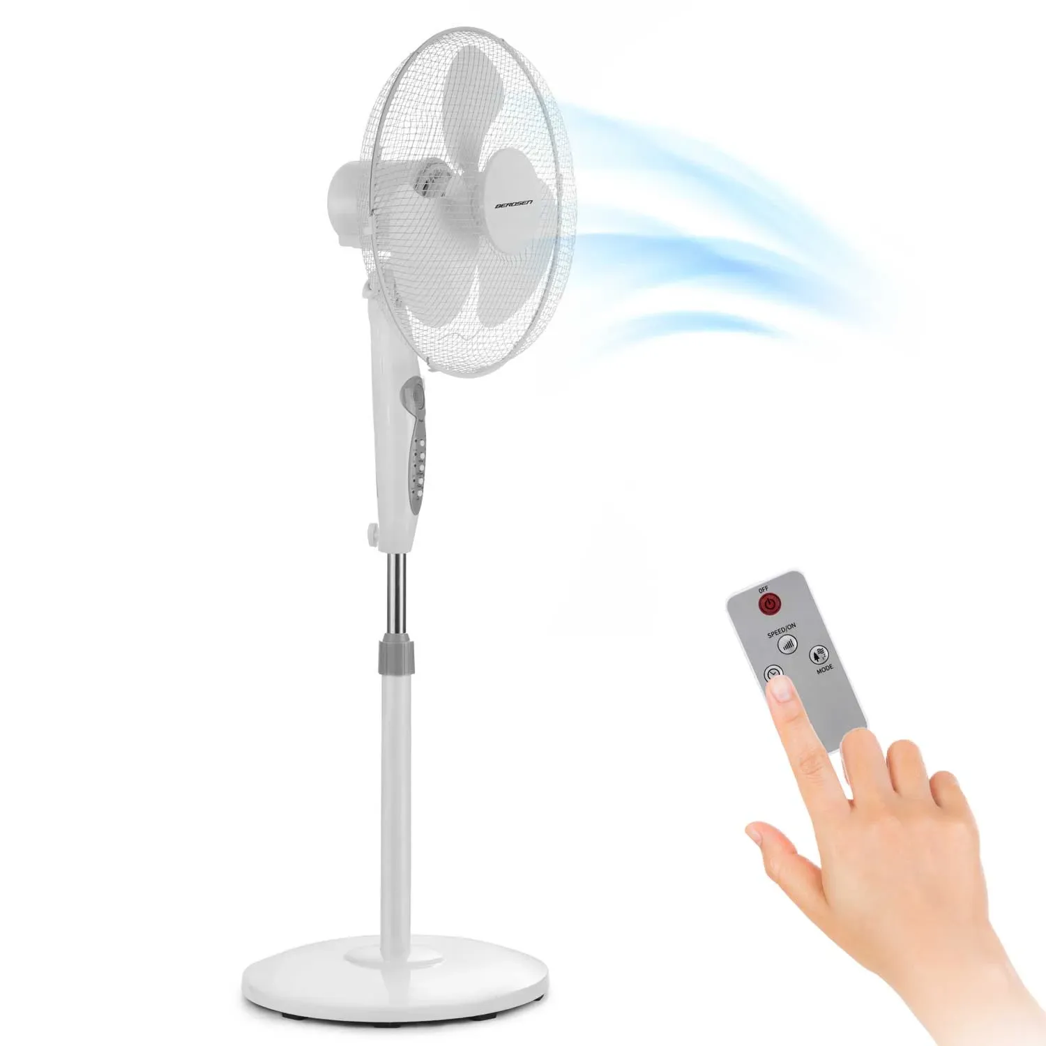 Berdsen 355100 grindų ventiliatorius, baltas ir pilkas - nuotrauka 1