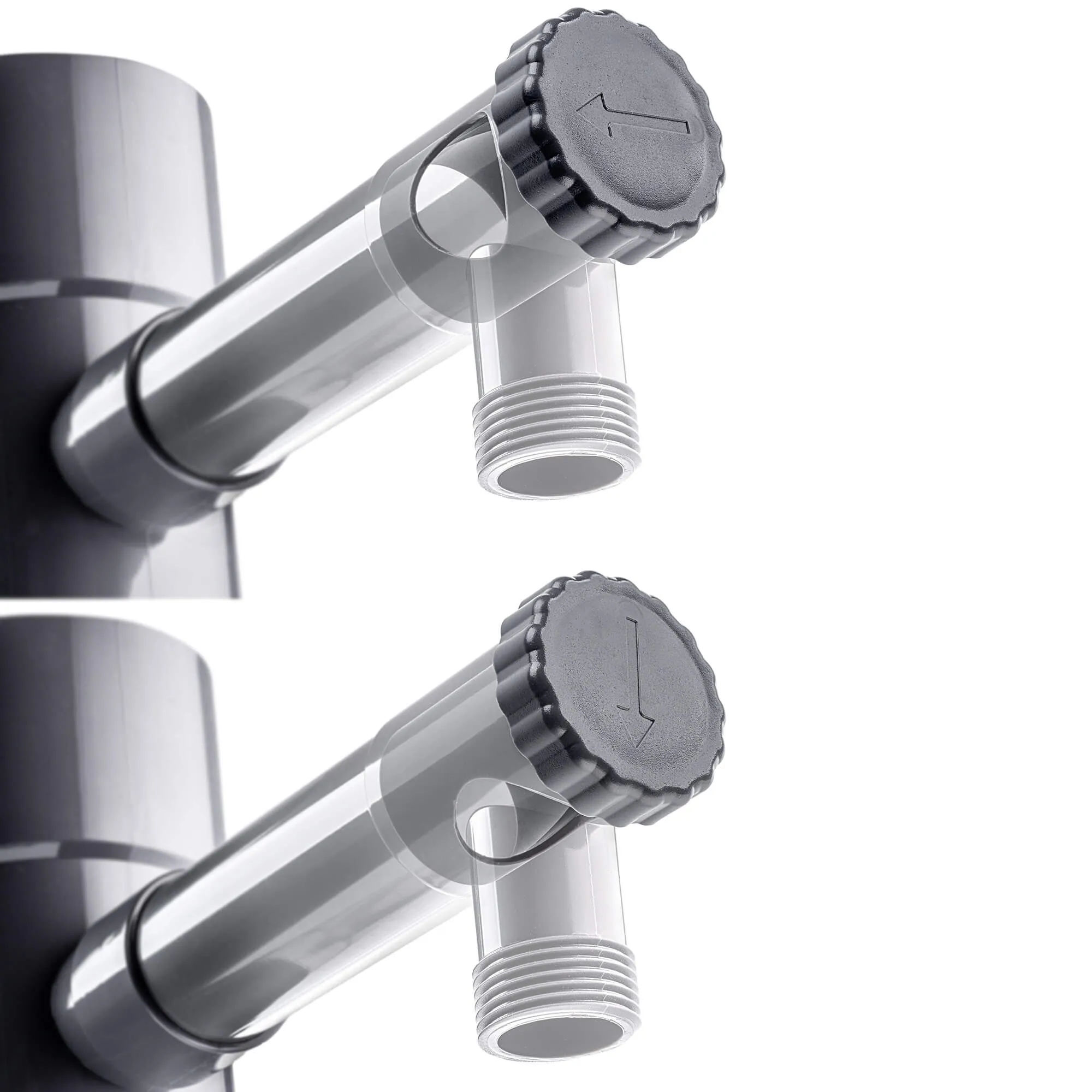 Nancras lietaus vandens kolektorius su vožtuvu, 100 mm, pilkas