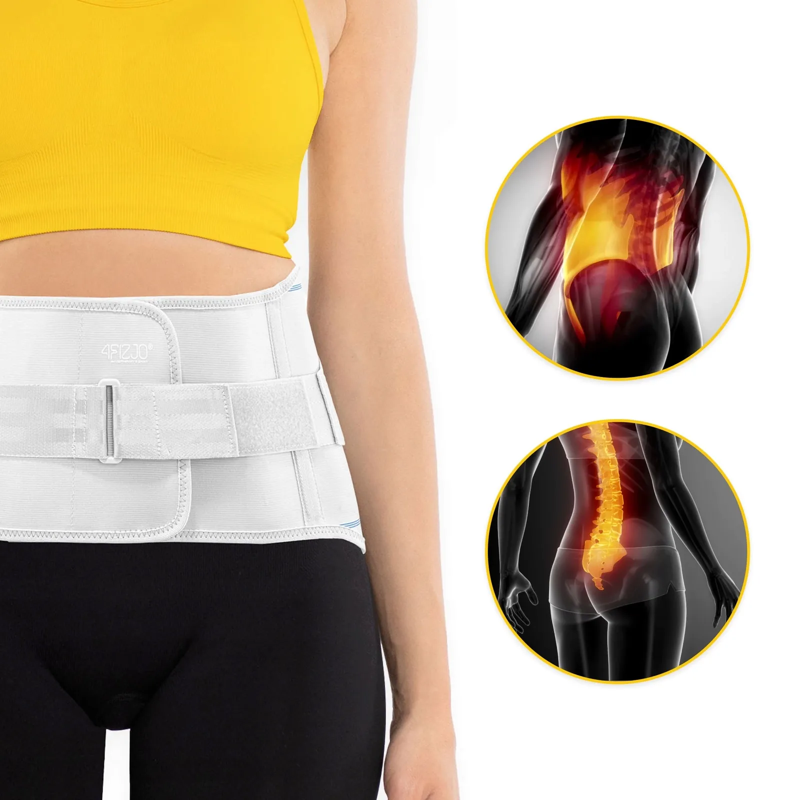 XL dydžio šviesiai pilkas ortopedinis diržas juosmens stuburui