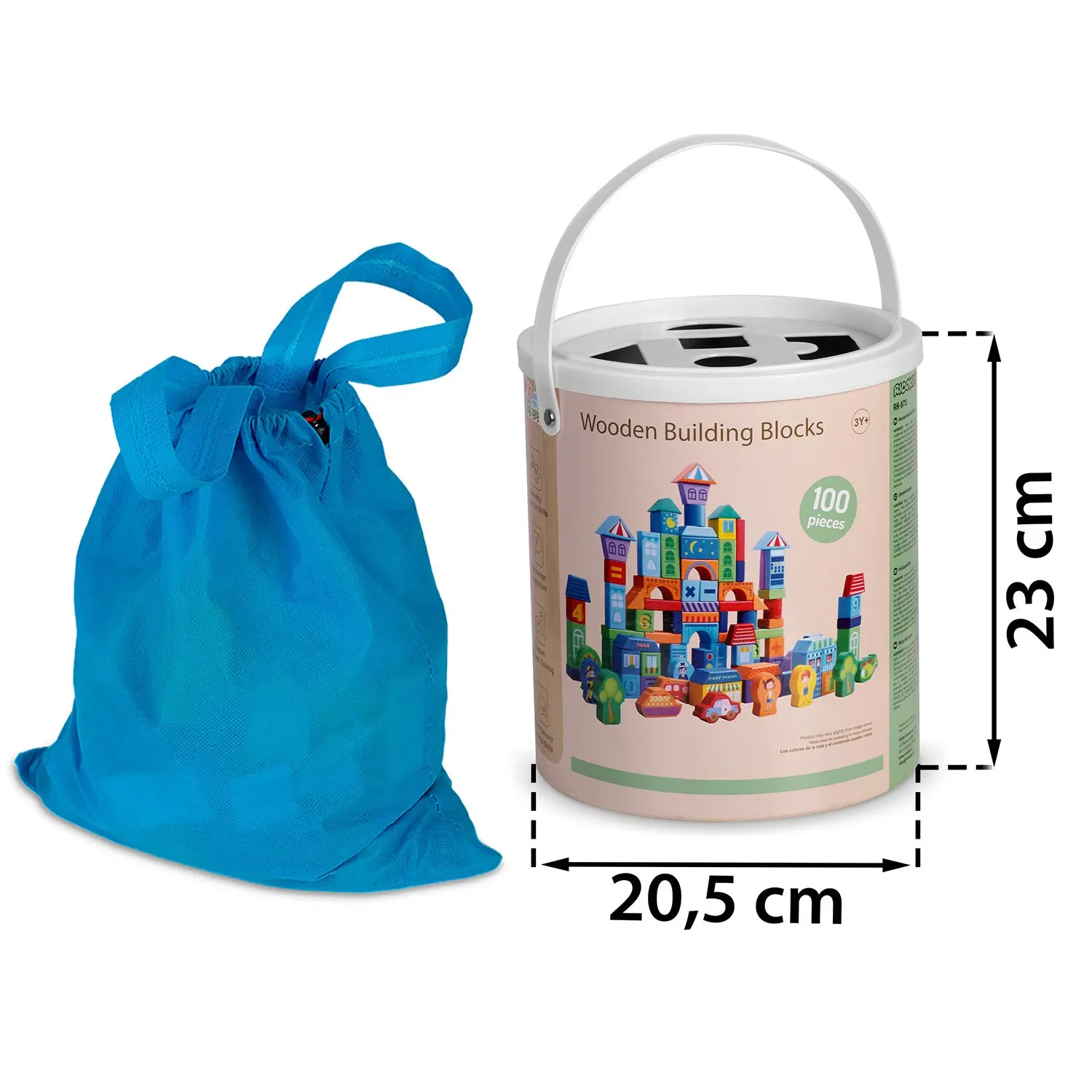 Mediniai lavinamųjų žaidimų kaladėlės RK-871 Ricokids - nuotrauka 1