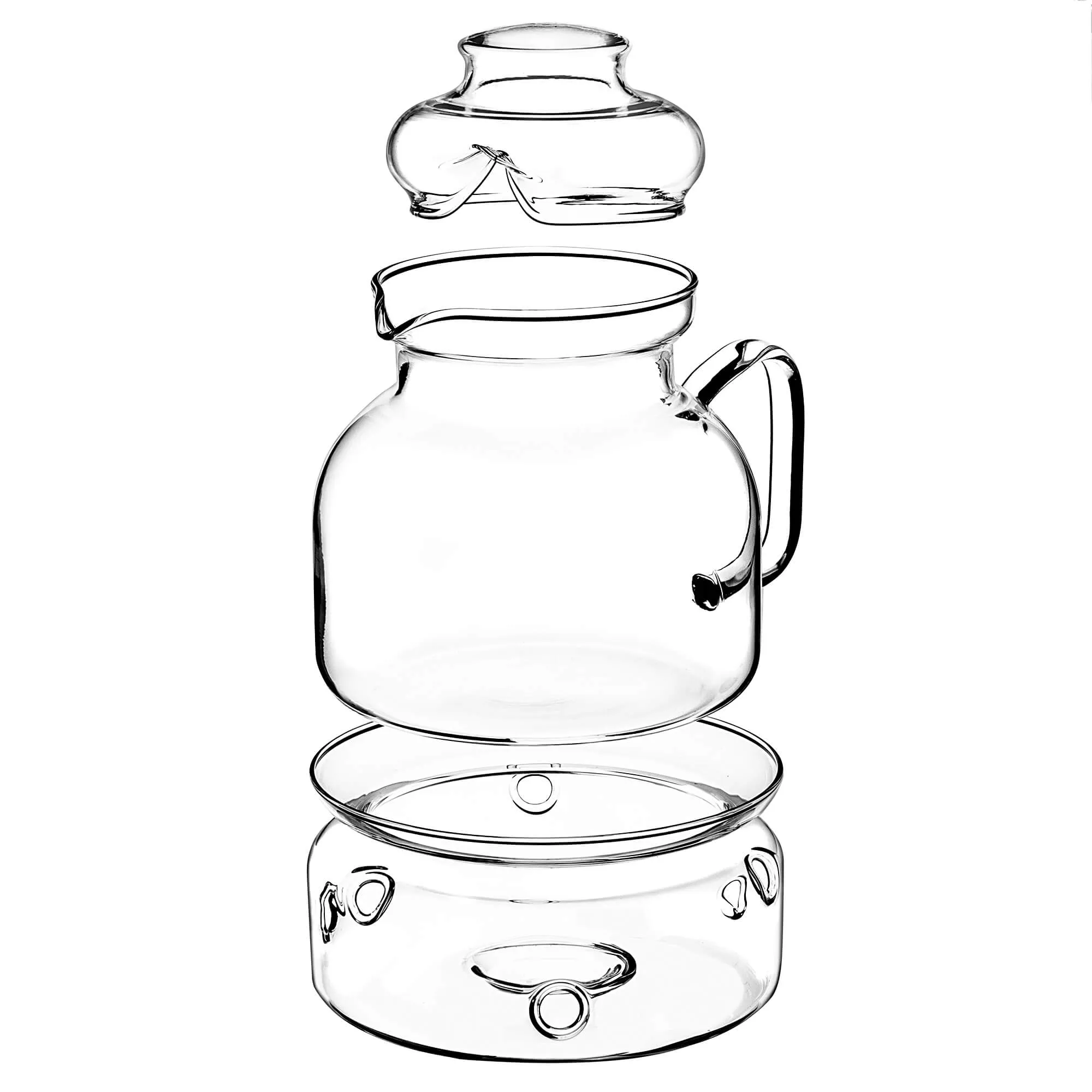 Risel 1,5 l karščiui atsparus ąsotis su šildytuvu