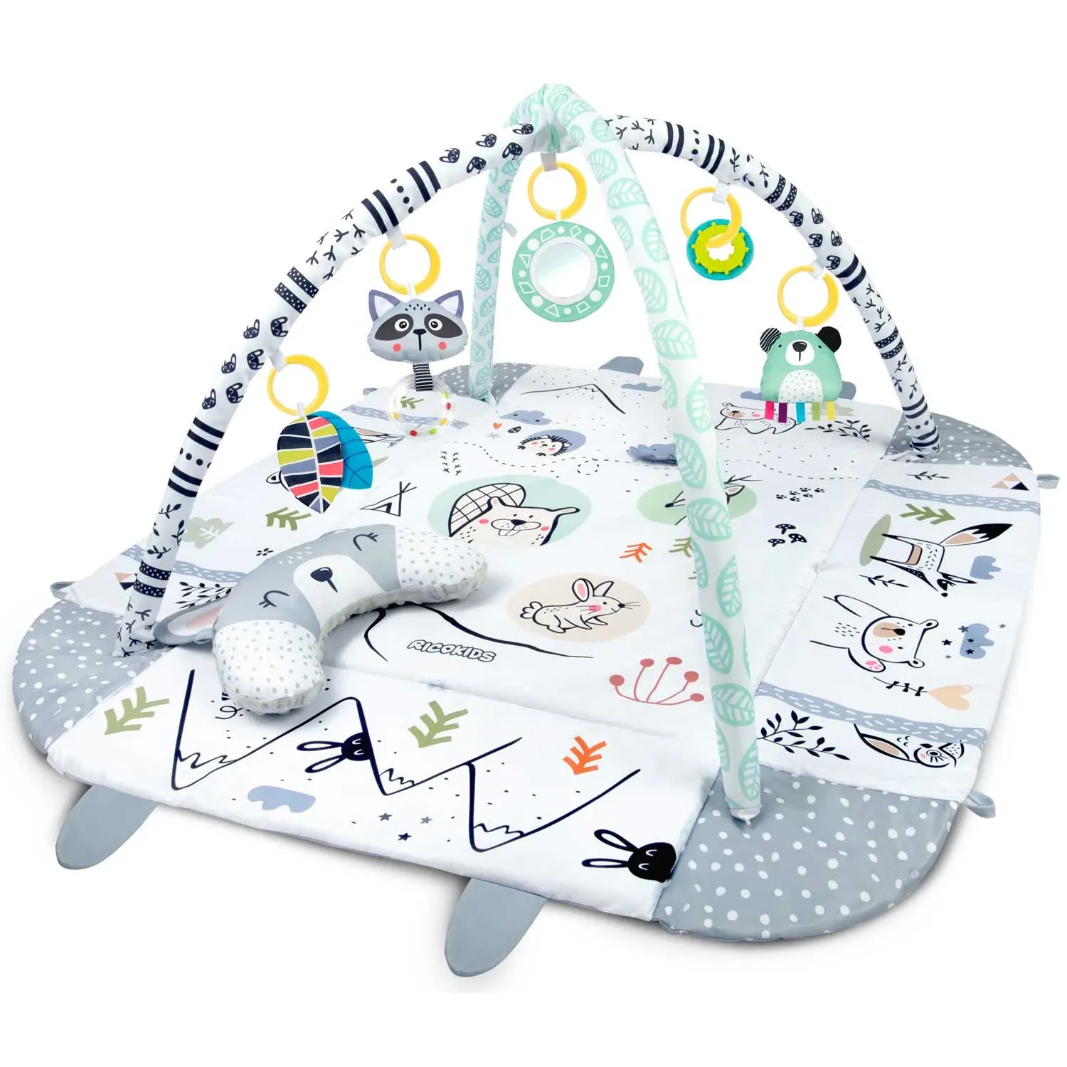 Interaktyvus edukacinis kilimėlis 110 x 100 cm Ricokids Rabbit - nuotrauka 1