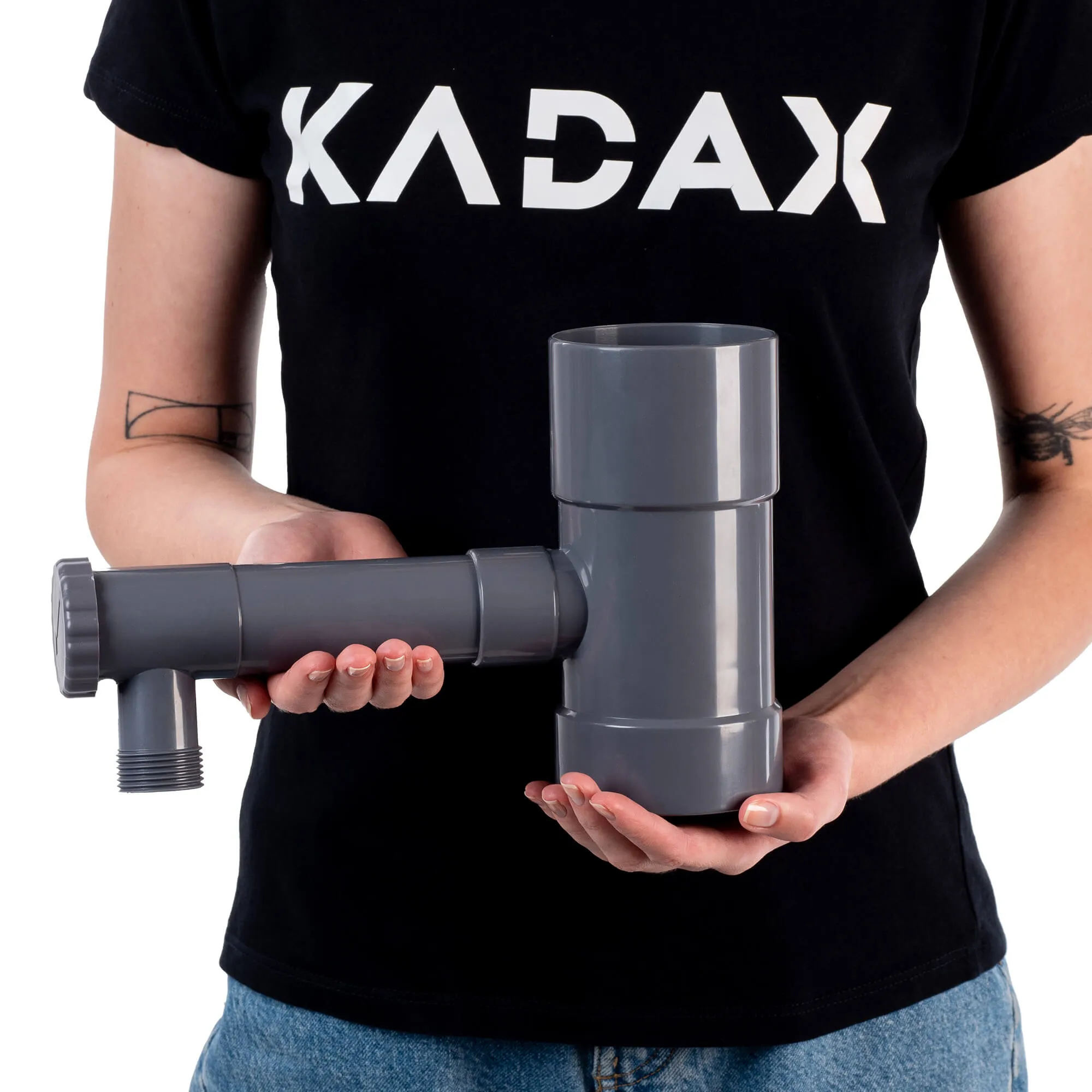 Nancras lietaus vandens kolektorius su vožtuvu, 80 mm, pilkas