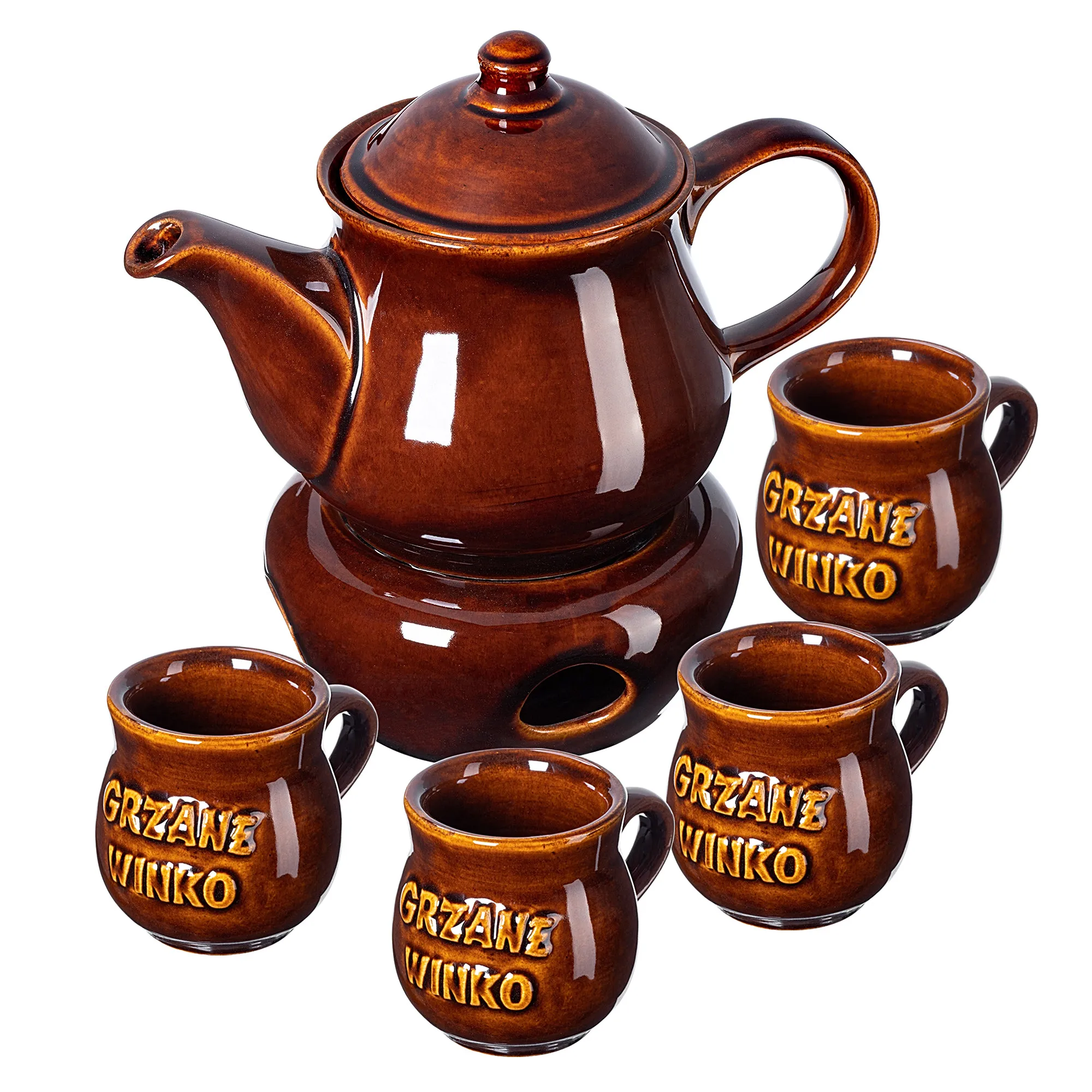 Olympia keramikos karšto vyno rinkinys su užrašais