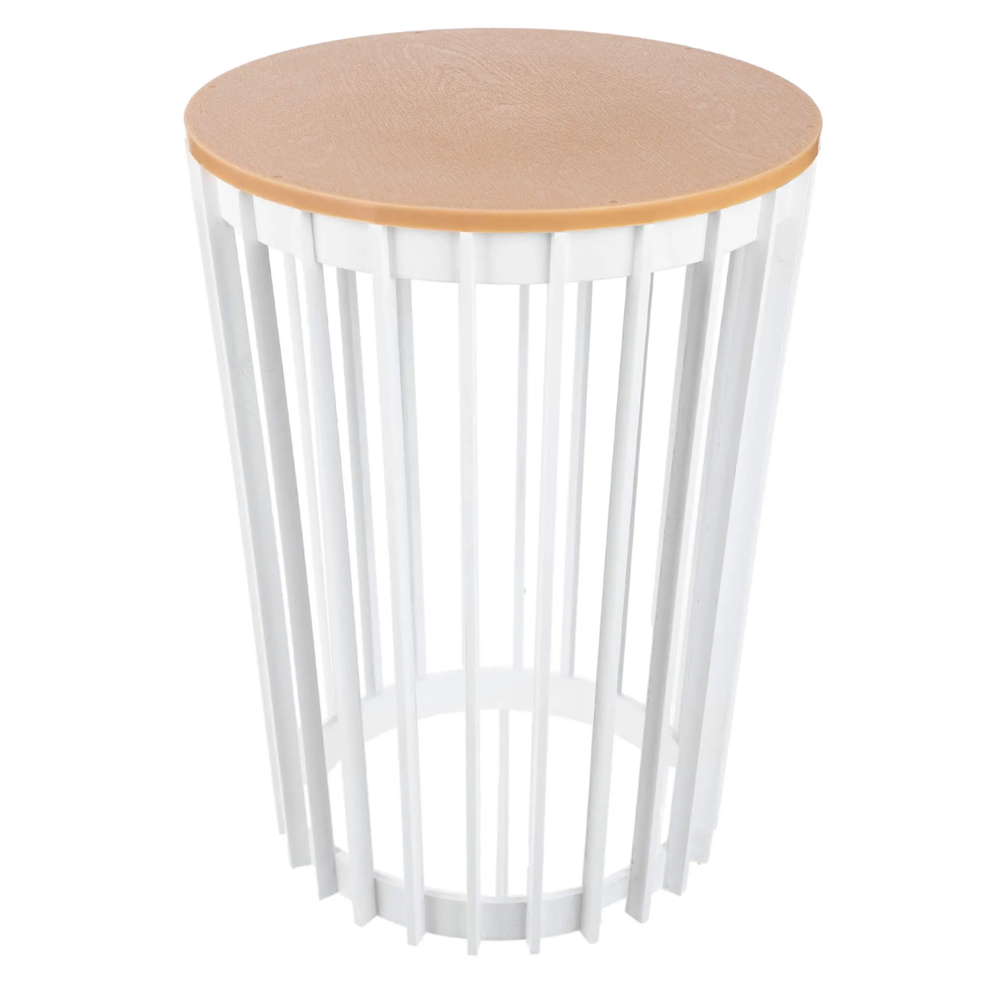 Aytre dvipusis augalų stovas 54 cm baltas + natūralaus medžio stalviršis