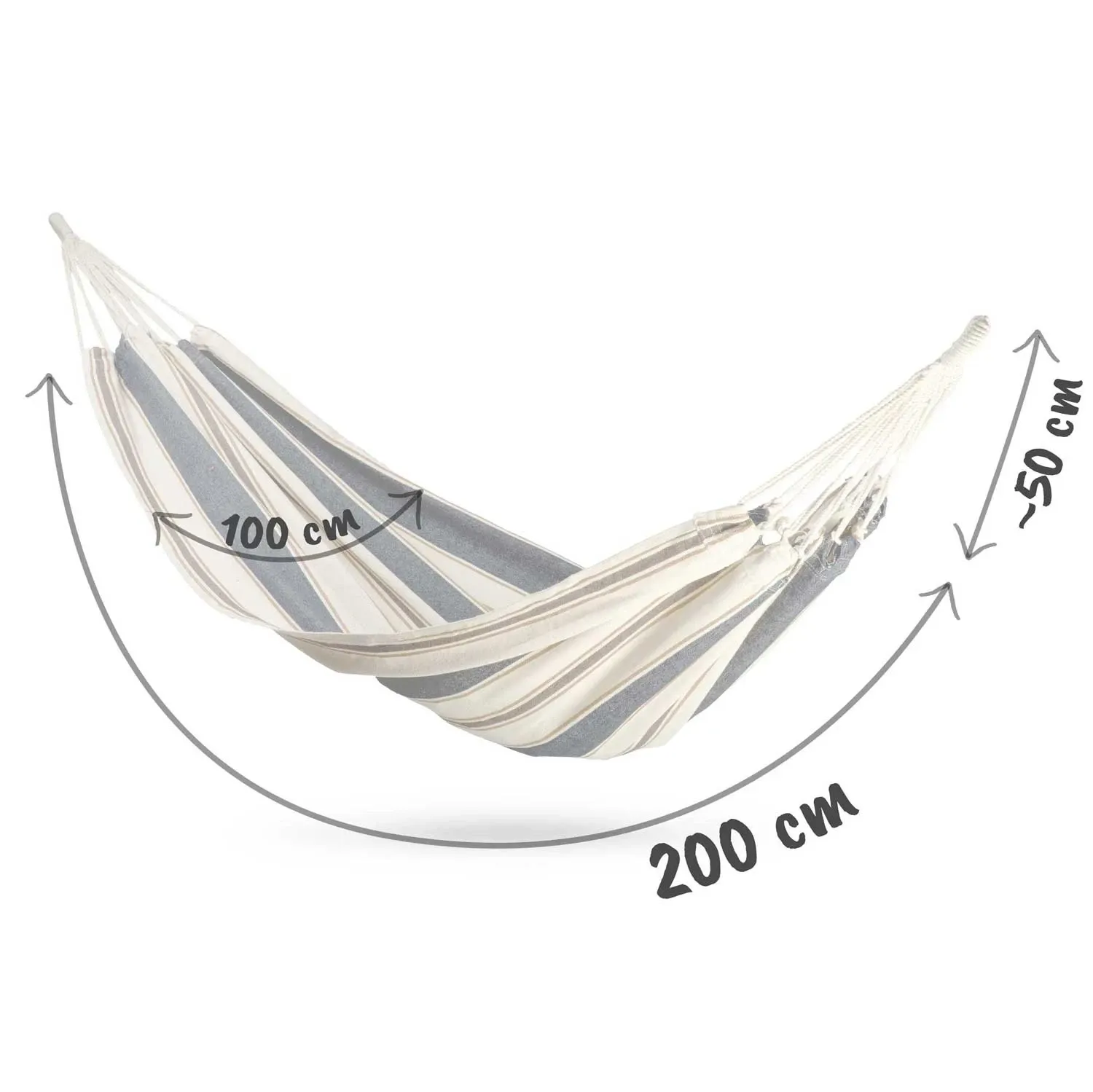 Malaga Vienvietis mėlynai baltas sodo hamakas „Sofotel“ - nuotrauka 1