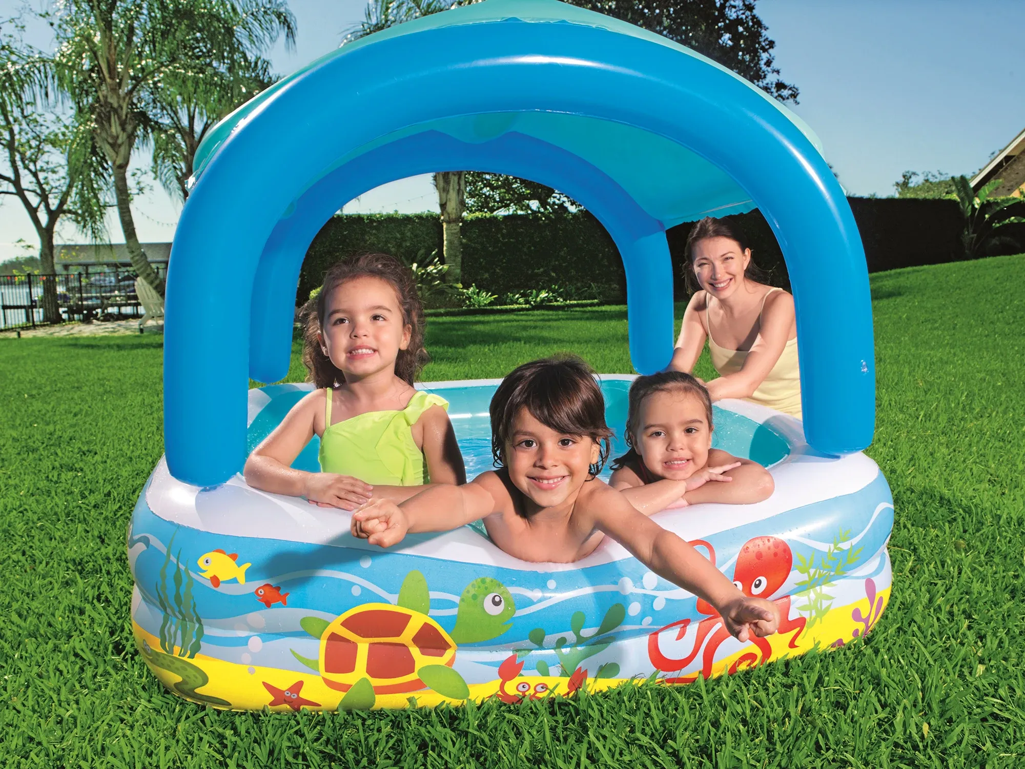 Vaikų baseinas su stogu 140 x 140 x 114 cm Bestway 52192 - nuotrauka 1