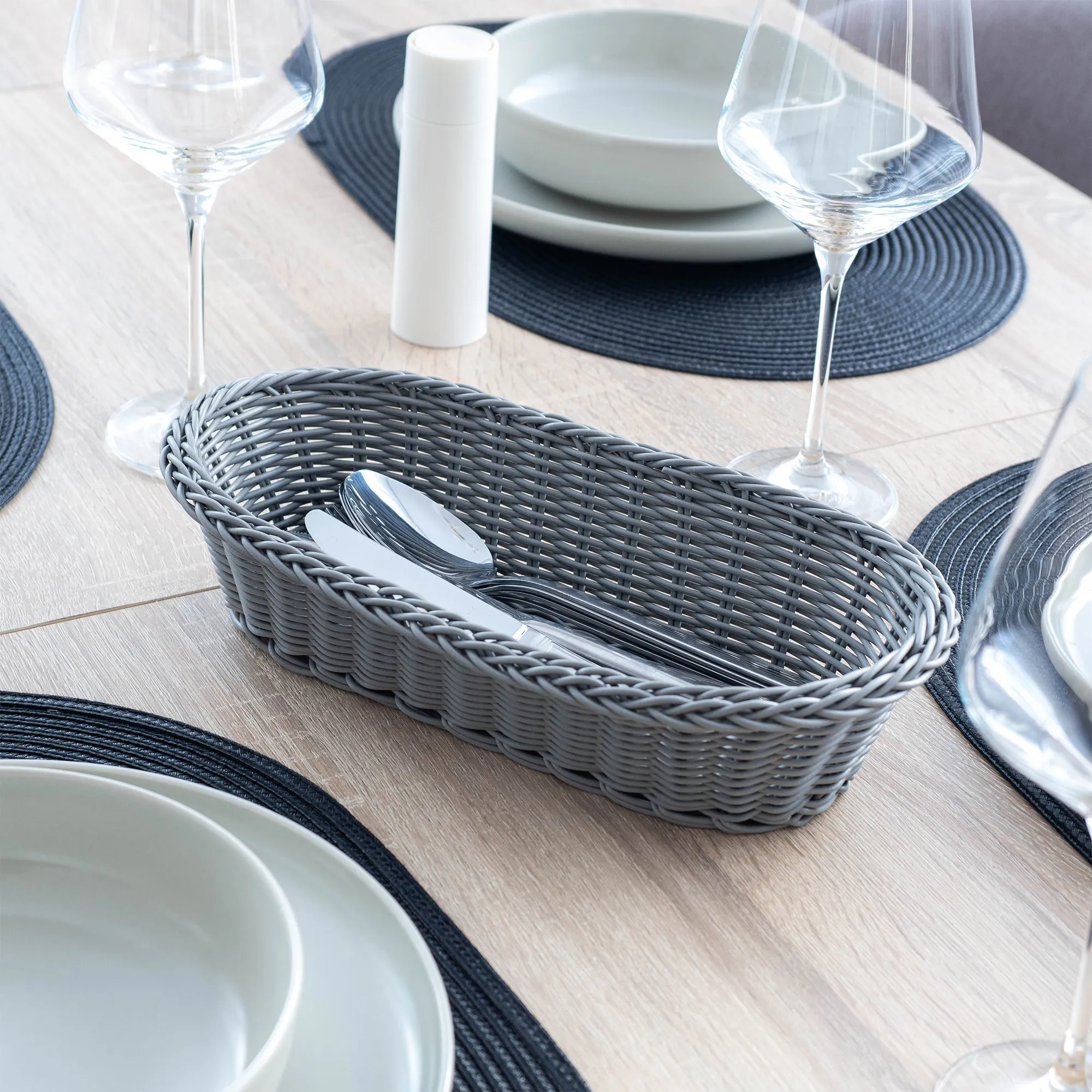 Arezzo pailgas pintas krepšelis, pilkas