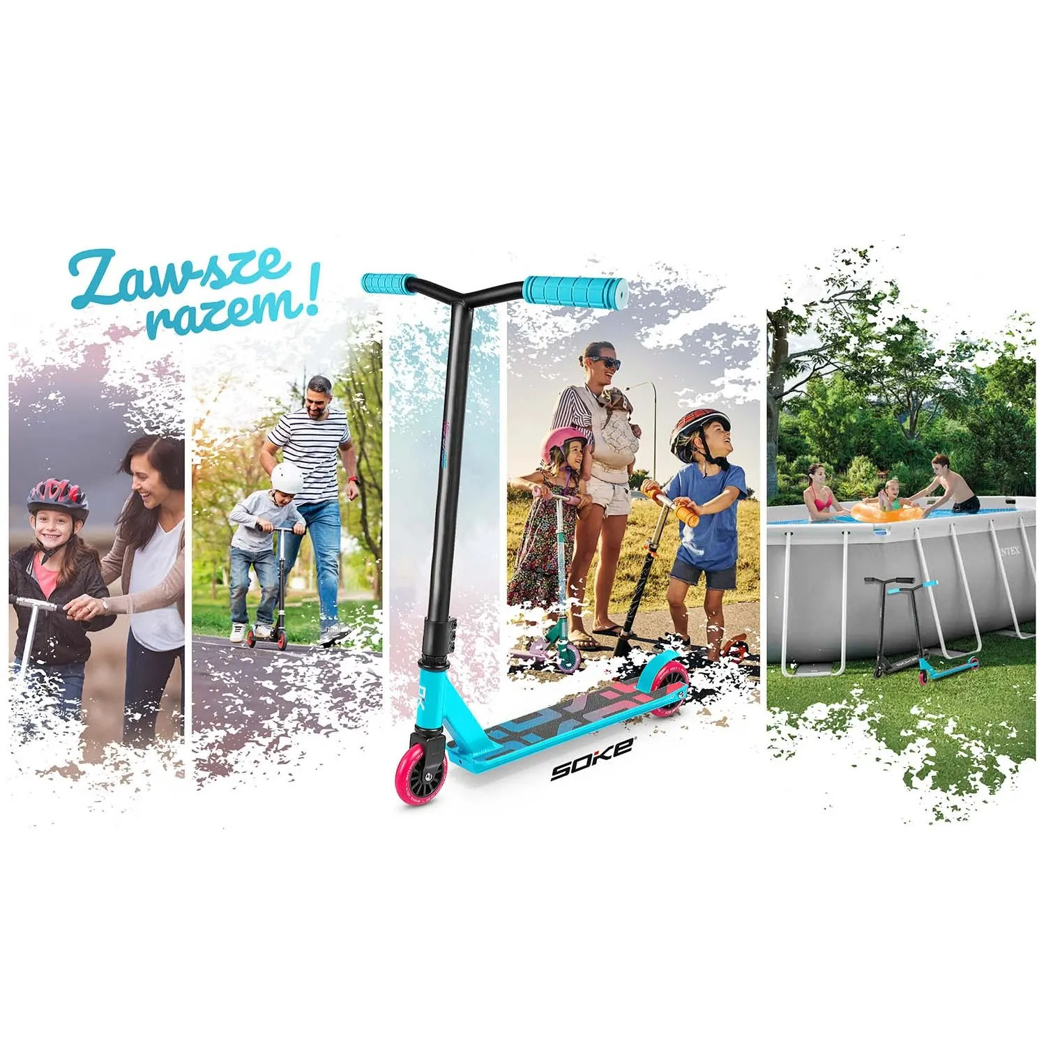 Karkasinis sodo baseinas 732 x 366 x 132 cm 21 viename INTEX 26368 + NEMOKAMAS paspirtukas - nuotrauka 1