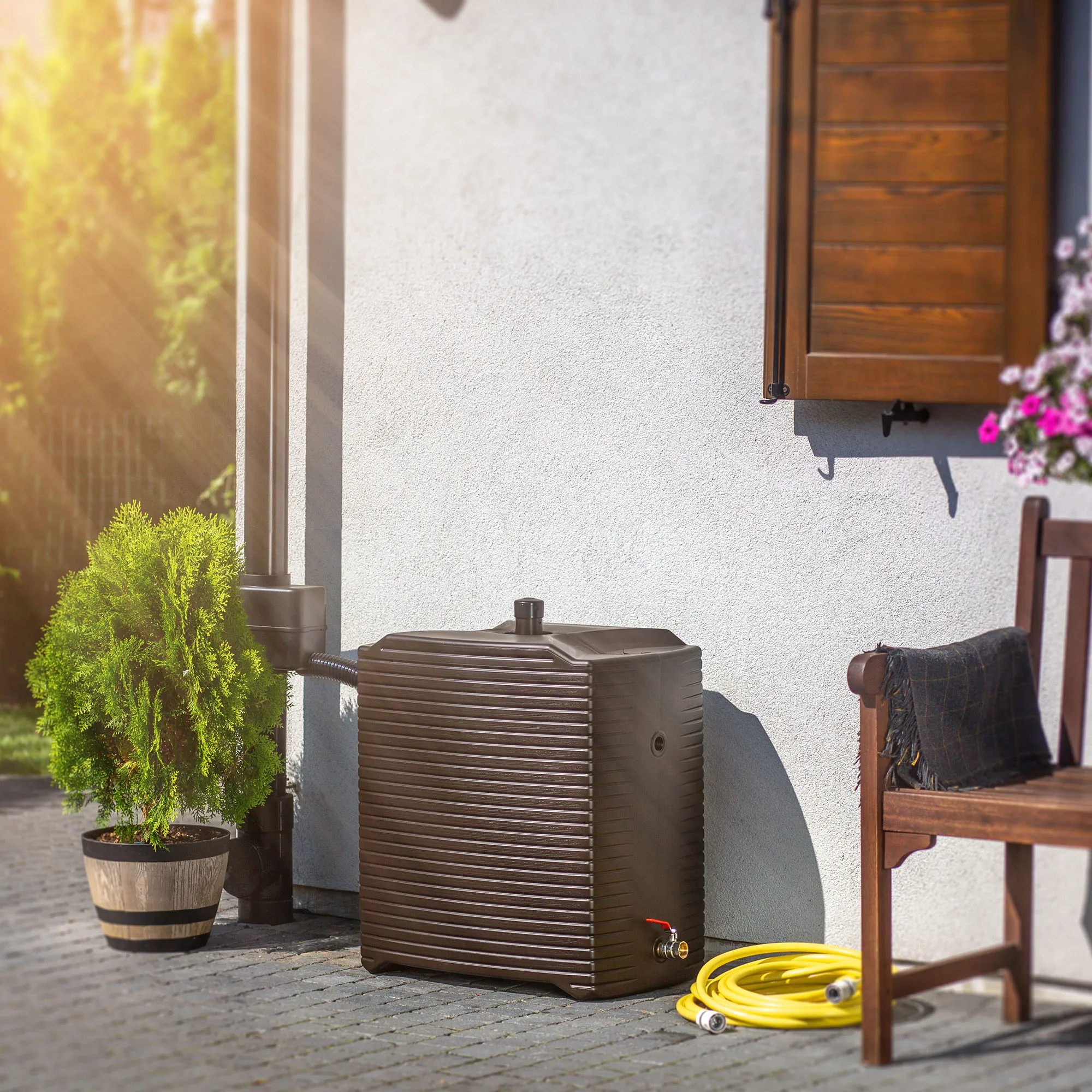 Signa 125L modulinis lietaus vandens bakas, Mocha