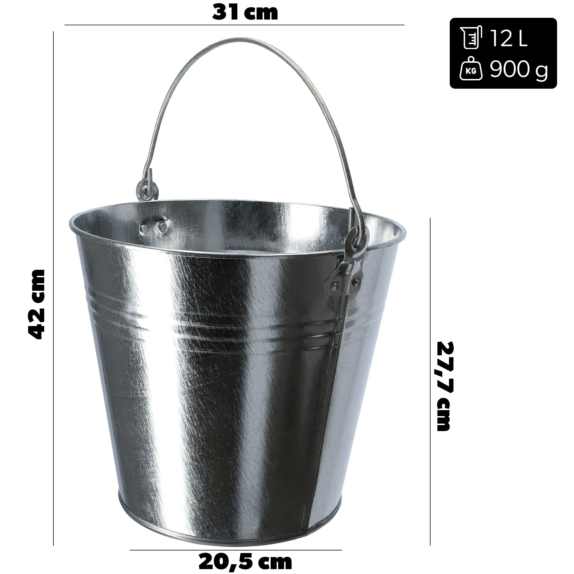 Ruby 12L cinkuotas sodo kibiras