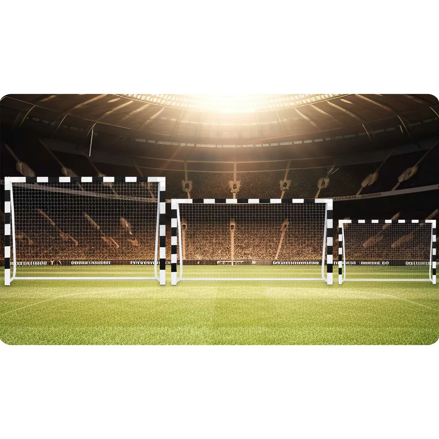 Futbolo vartai 180 x 120 x 60 cm NS-464 juodi ir balti - nuotrauka 1