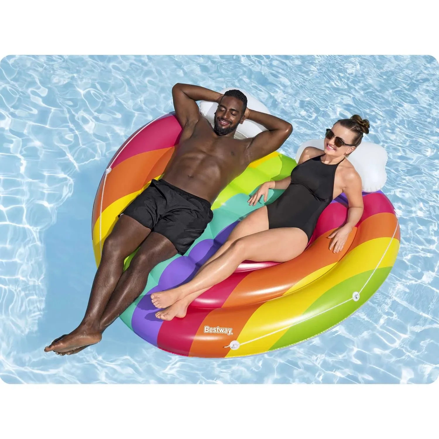 „Bestway 43722“ plaukiojanti vaivorykštės sala - nuotrauka 1