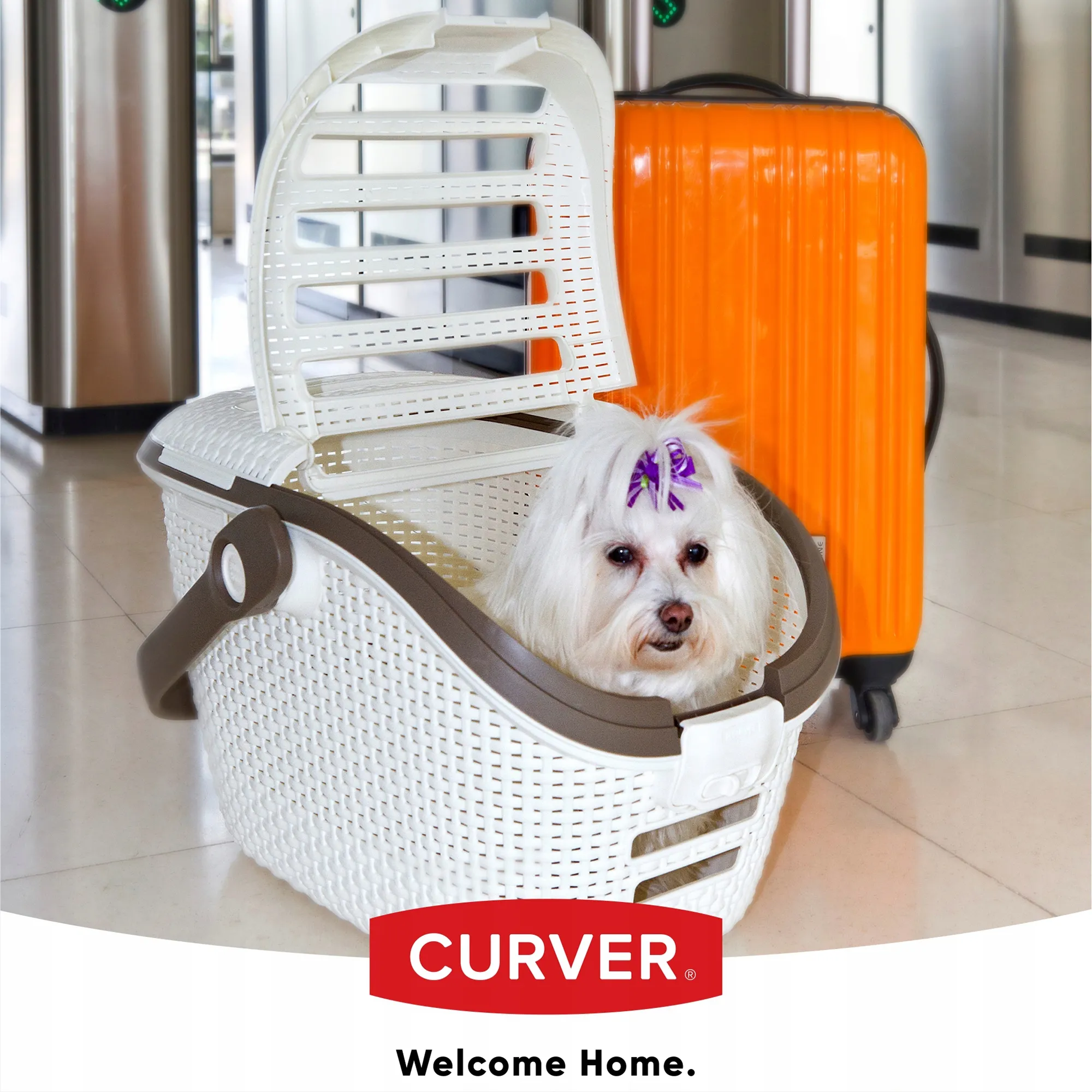 Curver Pet Life augintinių nešioklė 33 x 53 cm, smėlio spalvos