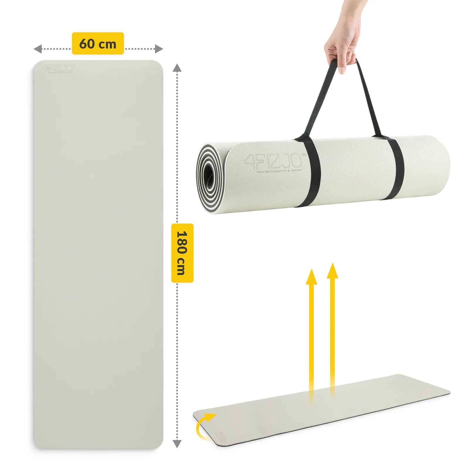 TPE neslystantis mankštos ir jogos kilimėlis