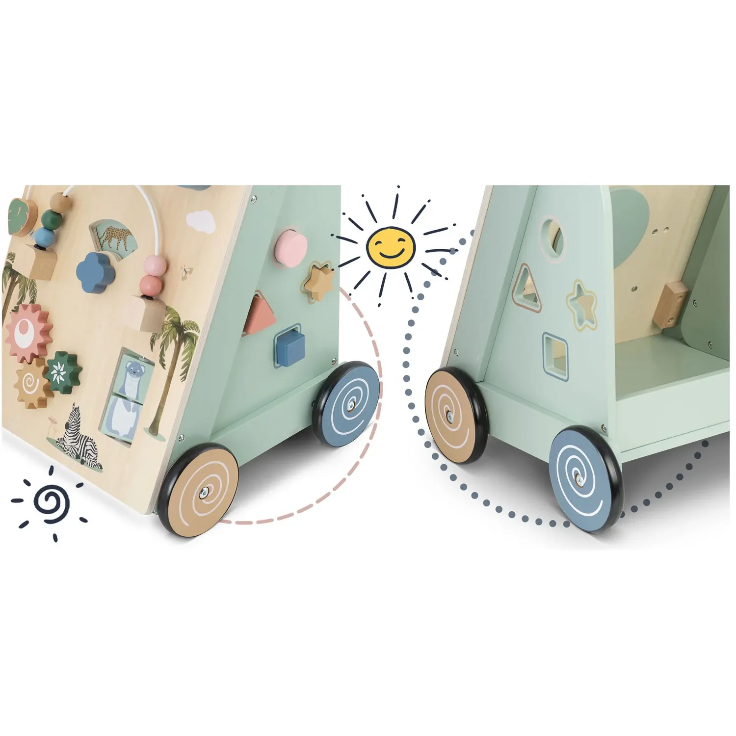 Medinis vaikštynė-stūmiklis NK-857 Nukido - nuotrauka 1