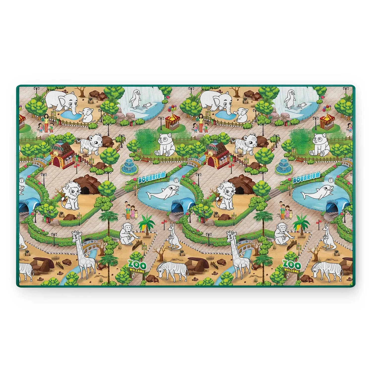 Ricokids RK-343 putplasčio kilimėlis spalvinimui, susuktas, 200 x 120 x 0,3 cm - nuotrauka 1