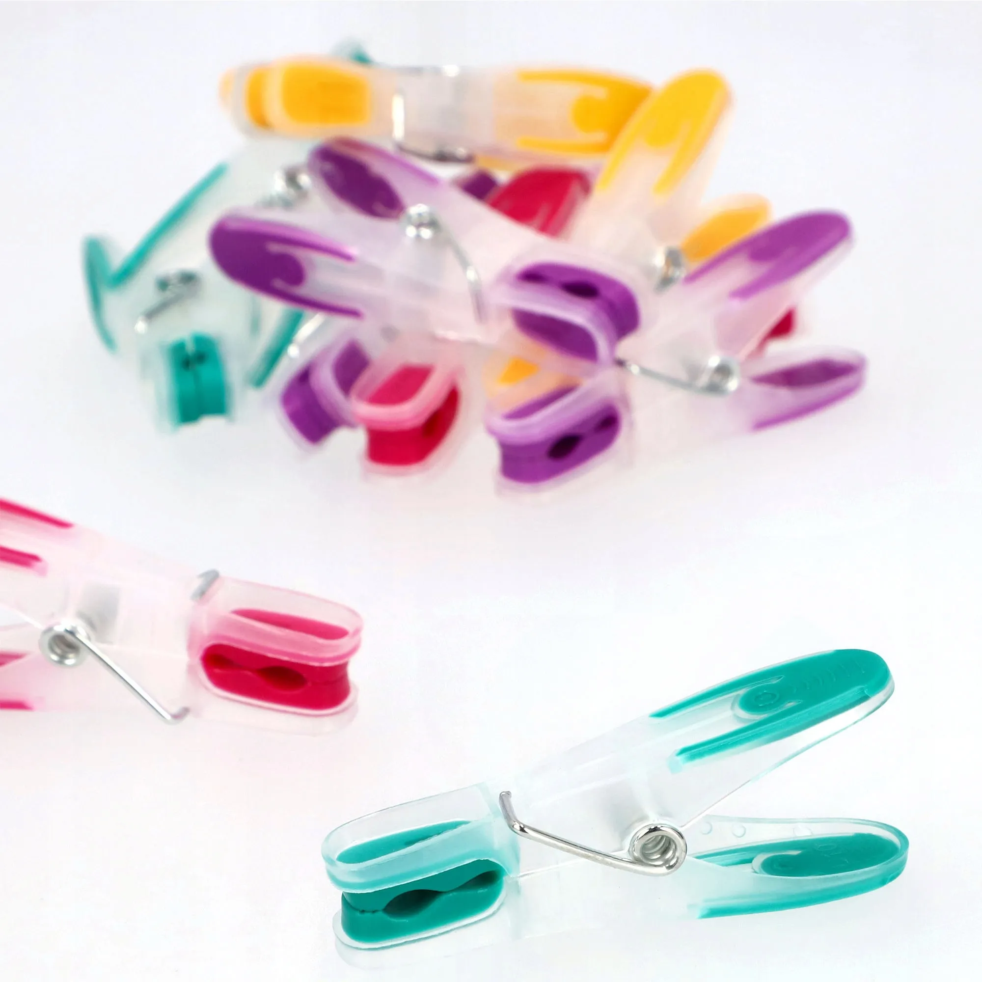 „Ravi Perfect“ plastikiniai skalbinių segtukai, 4 spalvos, 12 vnt.