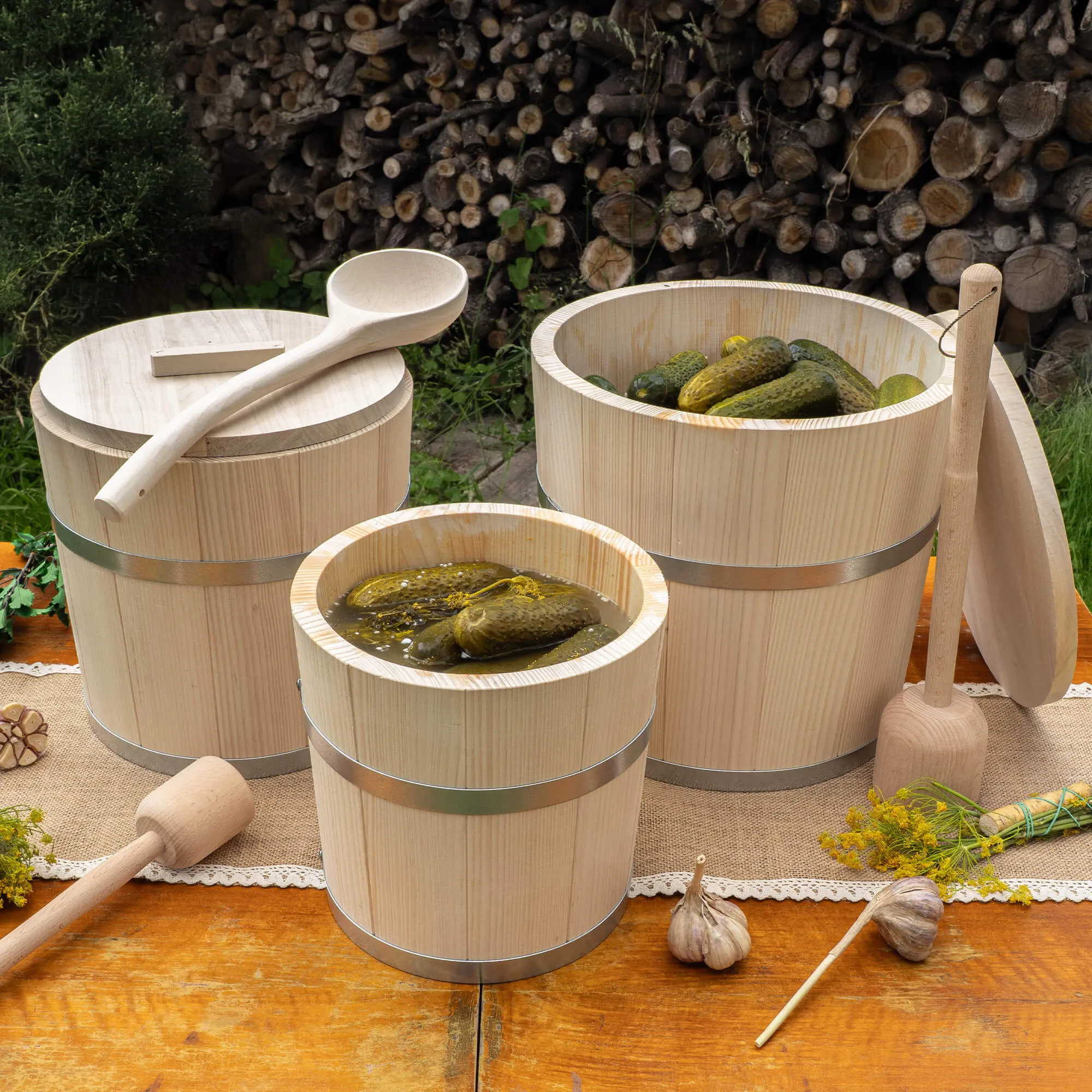 Reila 15L medinė marinavimo statinė