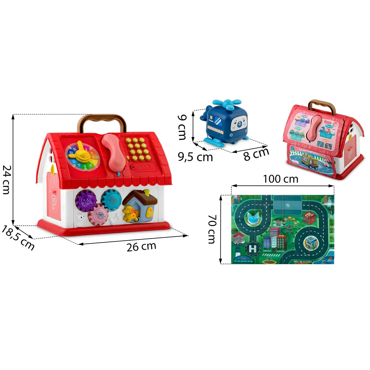 Edukacinis žaislinis namelis su telefonu RK-754 Ricokids - nuotrauka 1