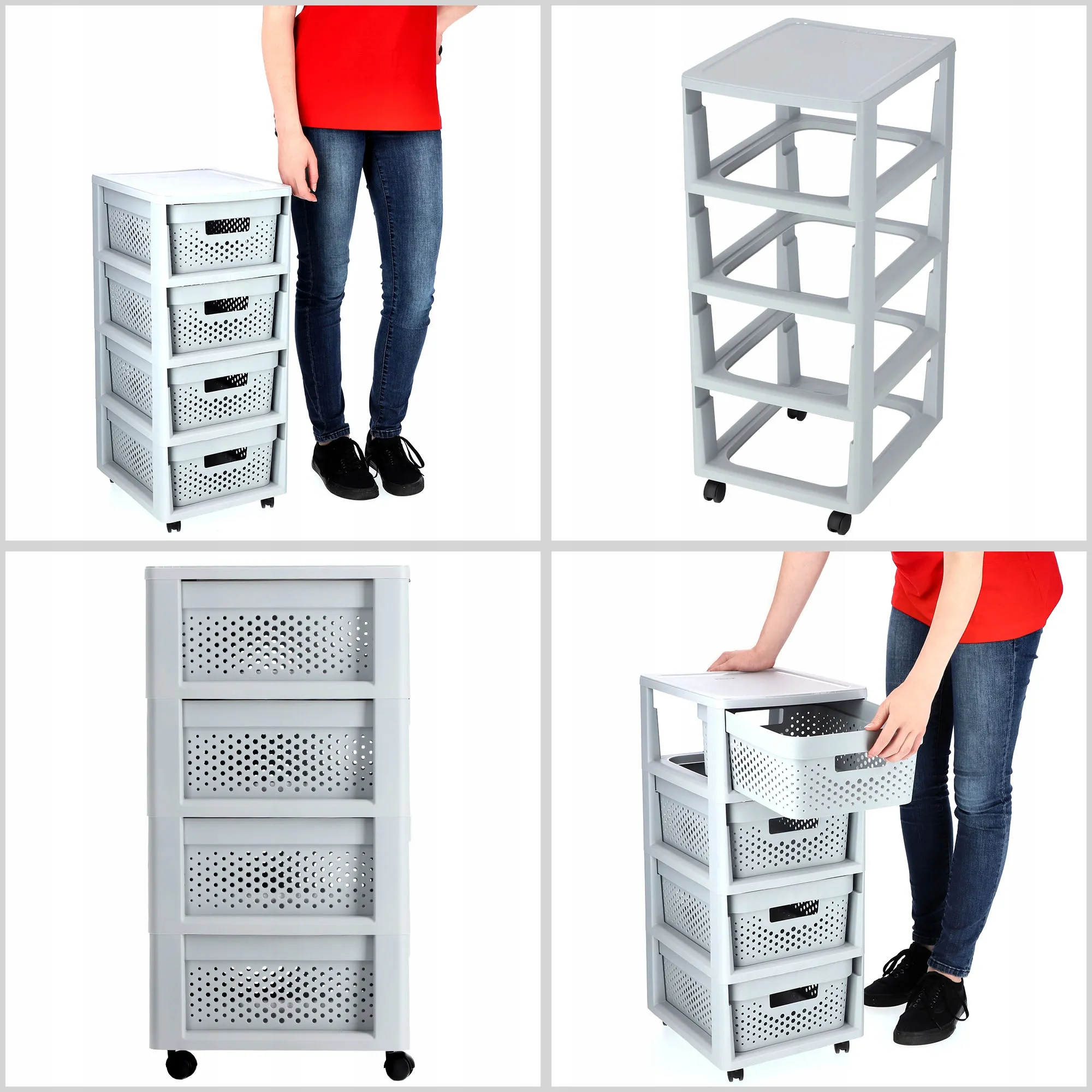 Curver Infinity 44L riedanti lentyna, pilka