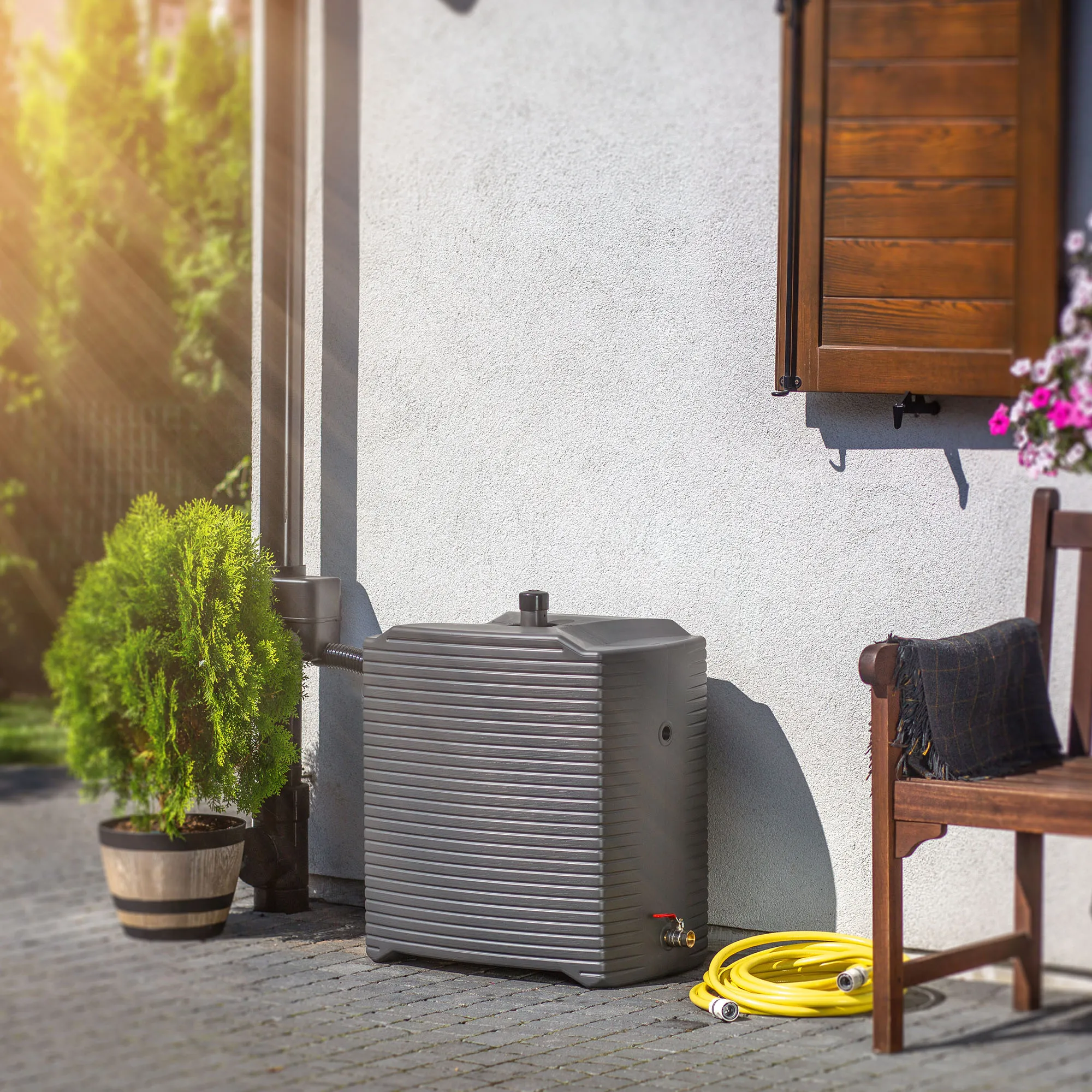 „Signa“ 125 l modulinė lietaus vandens talpykla, antracito spalvos