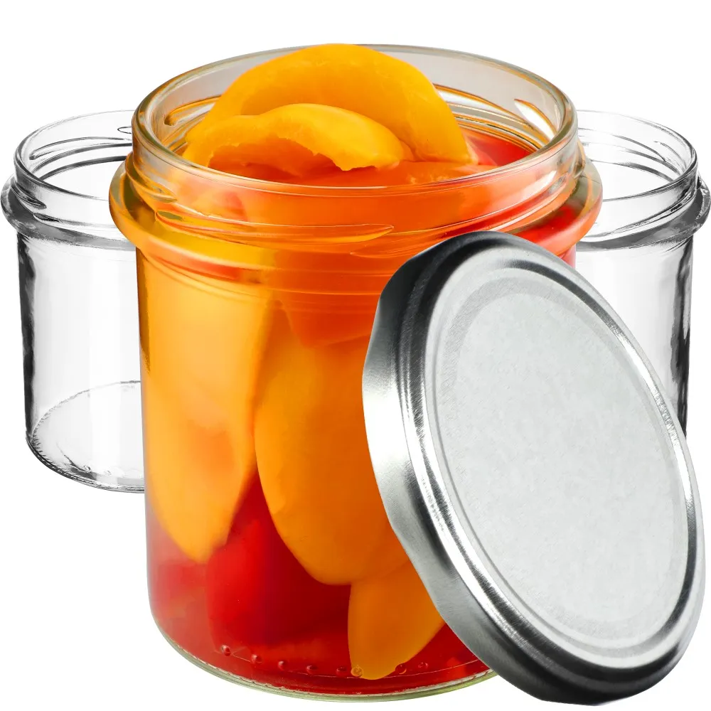 Avila konservavimo stiklainiai 350 ml, 20 vnt., 82 mm + sidabriniai dangteliai