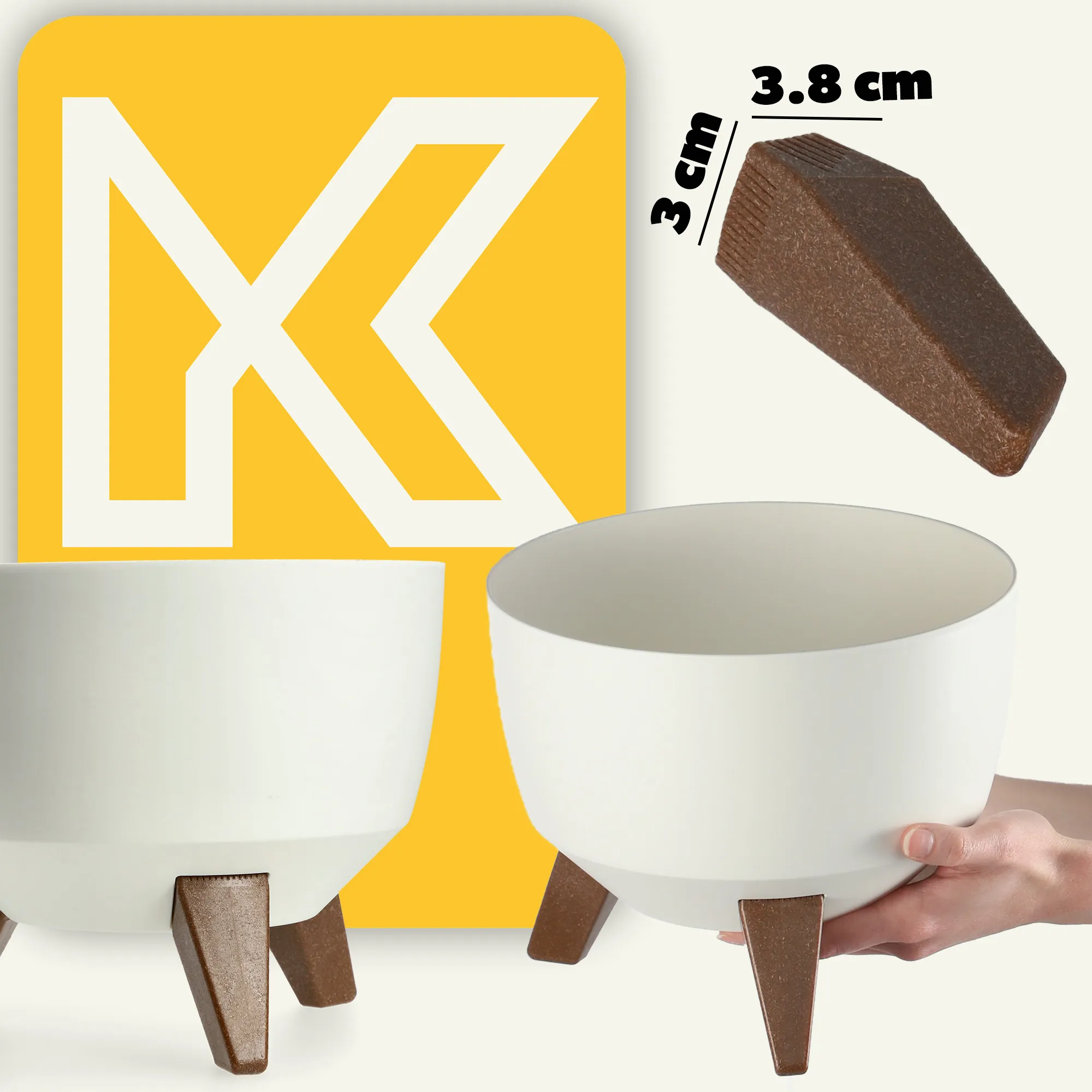 Luri gėlių dubuo su kojelėmis 24 cm