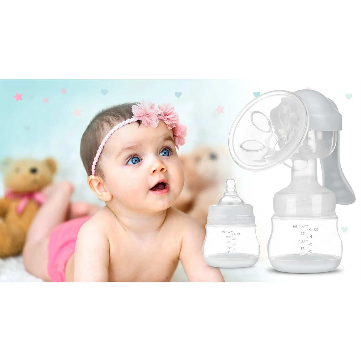 Berdsen BL-907 rankinis krūties siurblys su priedais - nuotrauka 1