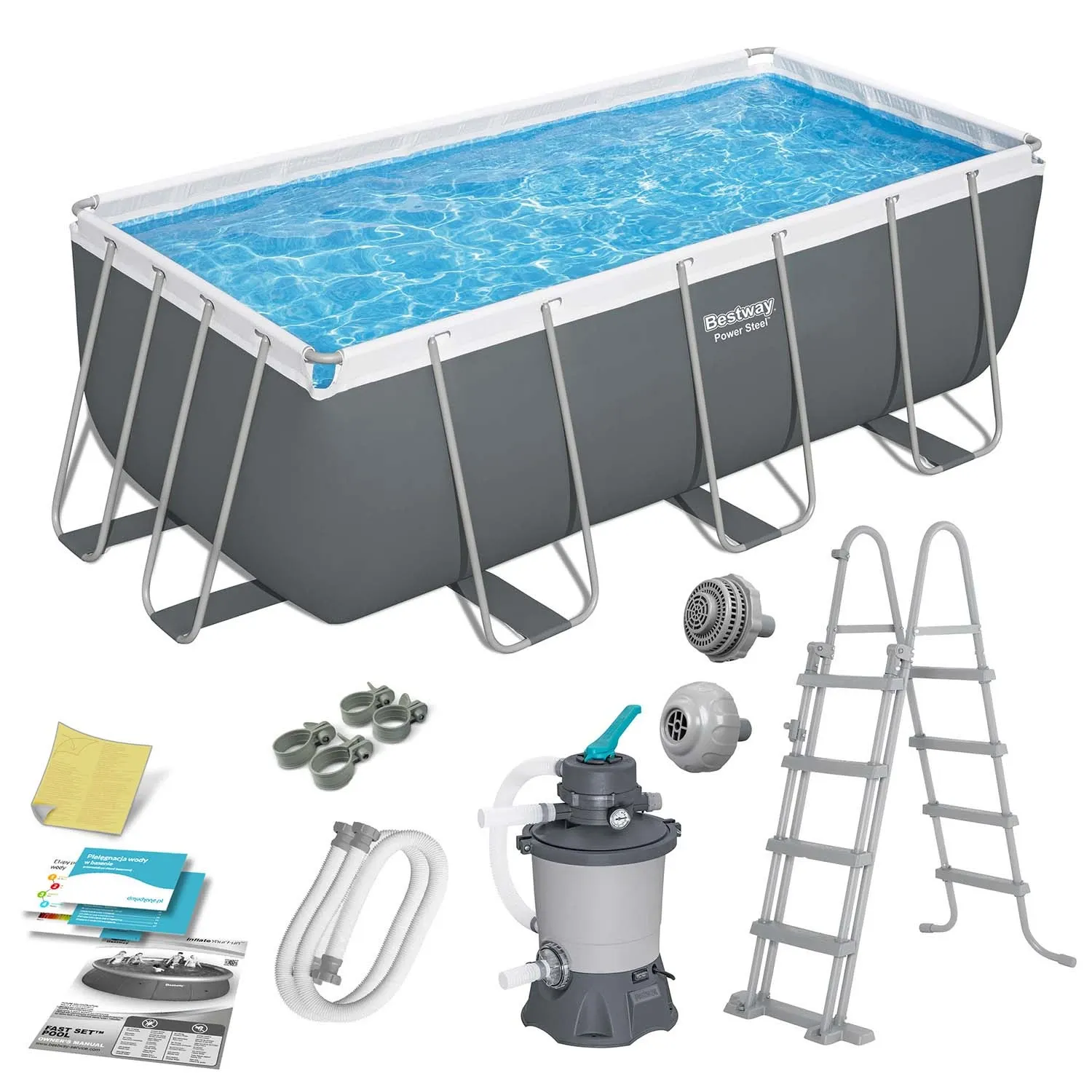 Karkasinis sodo baseinas 412 x 201 x 122 cm 10 viename BESTWAY 56457N - nuotrauka 1