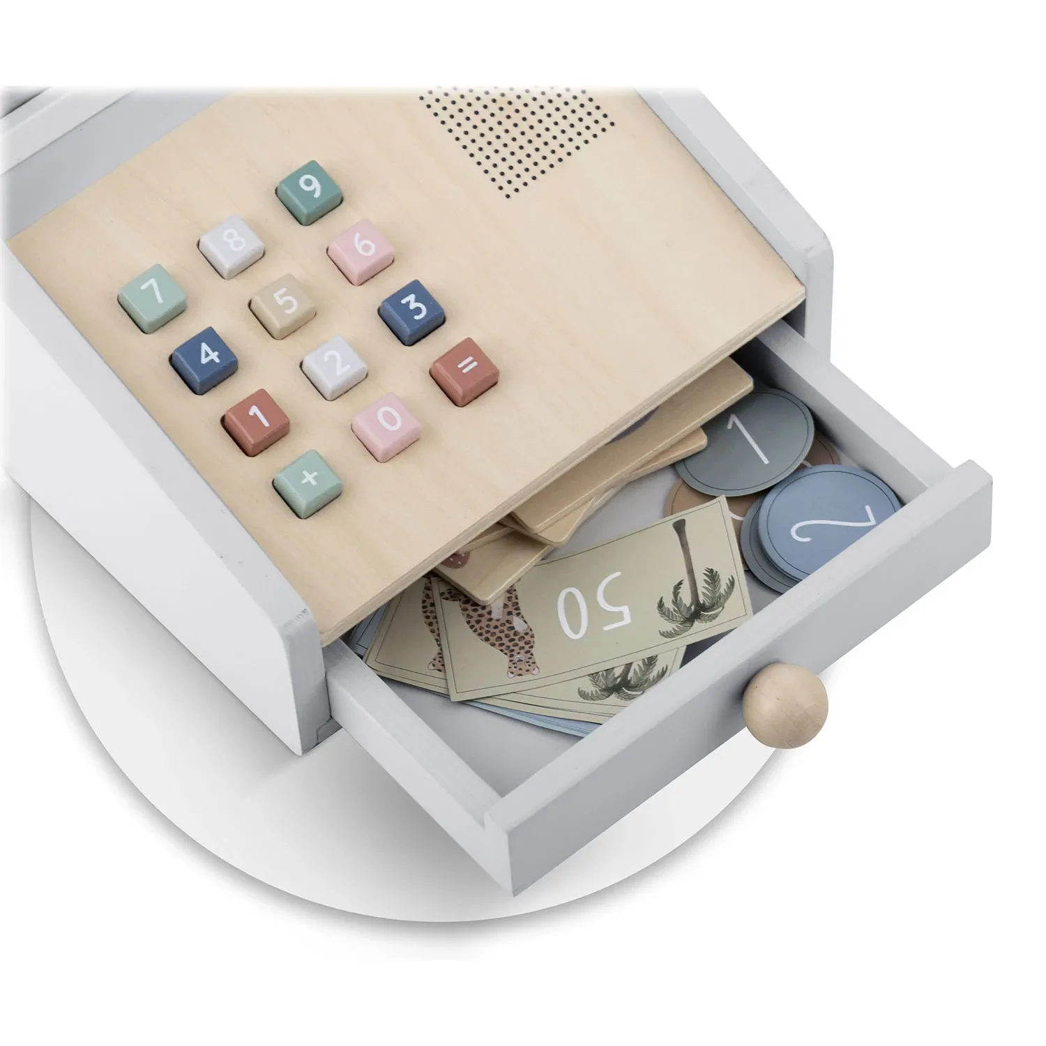 Medinis žaislinis kasos aparatas NK-863 Nukido - nuotrauka 1