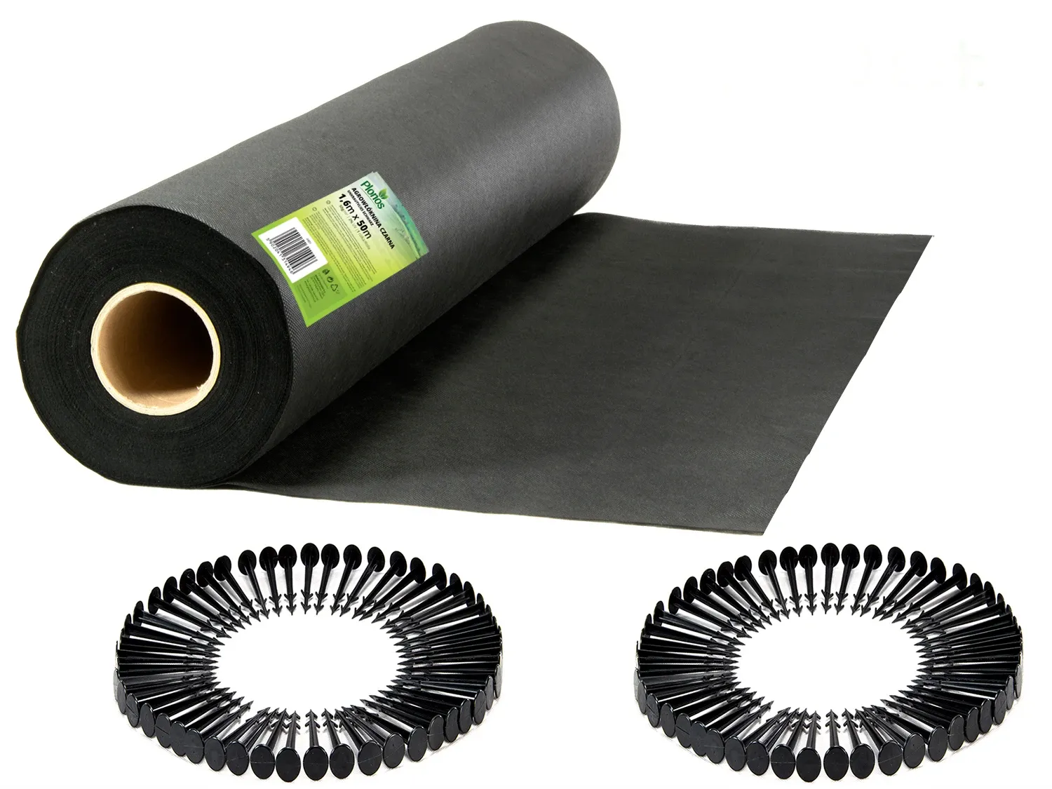 Sodo agrotekstilė 1,6 m x 50 m + 100 Plonos kaiščių - nuotrauka 1