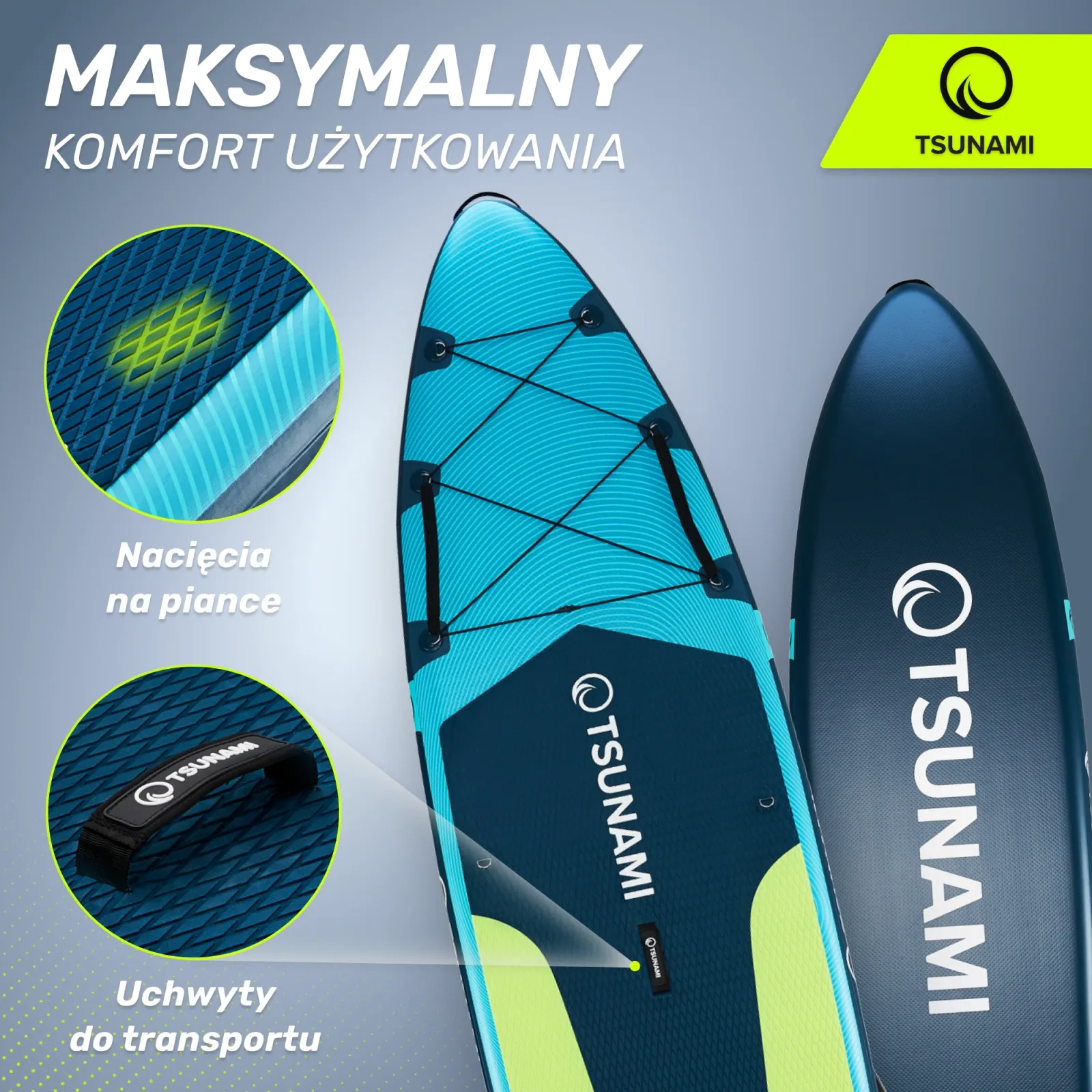 SUP PRO TSUNAMI irklentė 350 cm T14