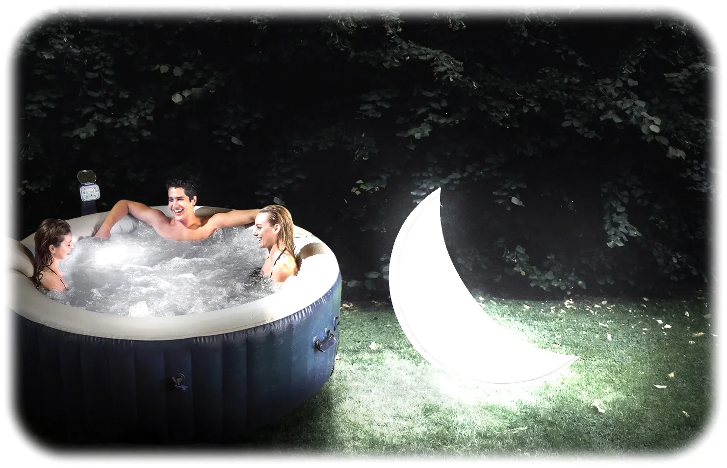 Plaukiojanti pripučiama baseino lempa „Moon LED“, 135 x 89 x 43 cm, INTEX 68693 - nuotrauka 1