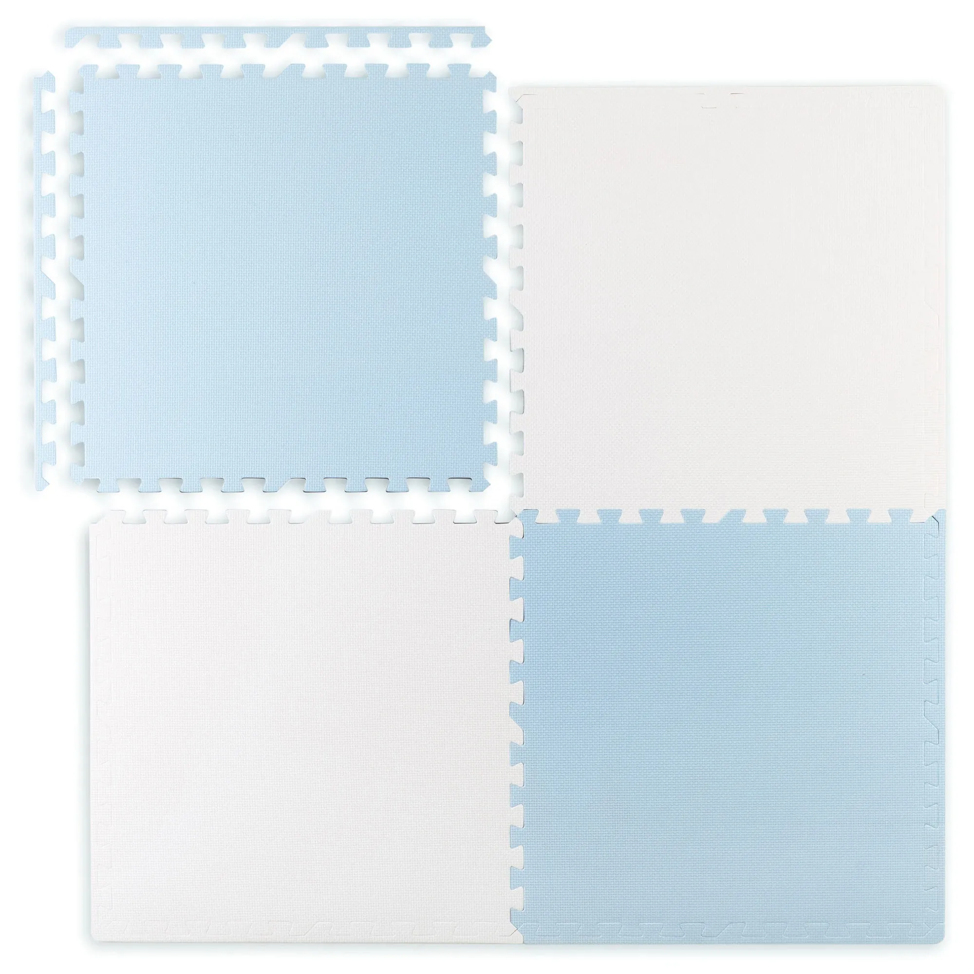 Ricokids didelis putplasčio dėlionės kilimėlis 60x60 cm 4 vnt. mėlynos ir baltos spalvos - nuotrauka 1