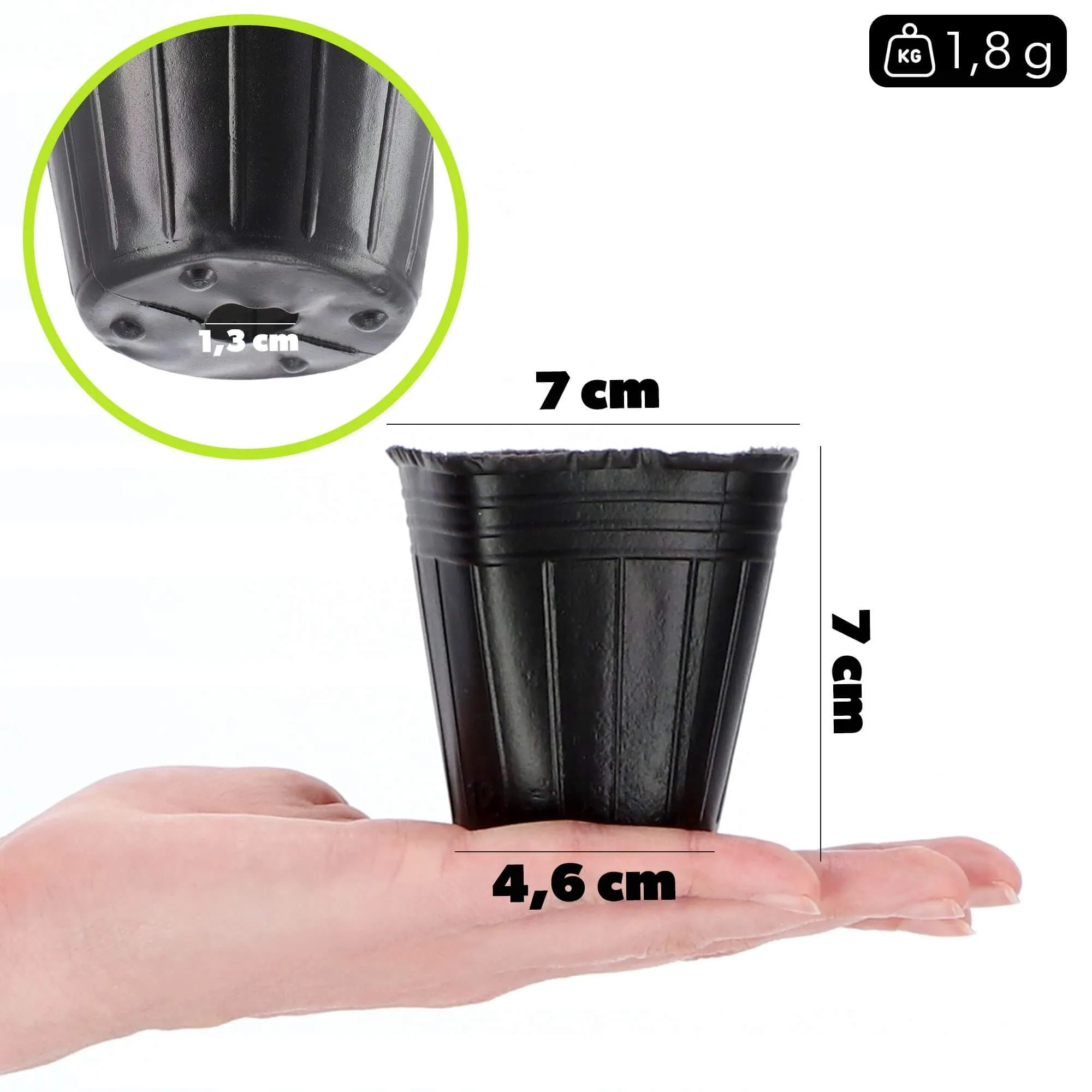 Daigų vazonėliai 7 x 7 cm + 9 x 8 cm, 200 vnt.