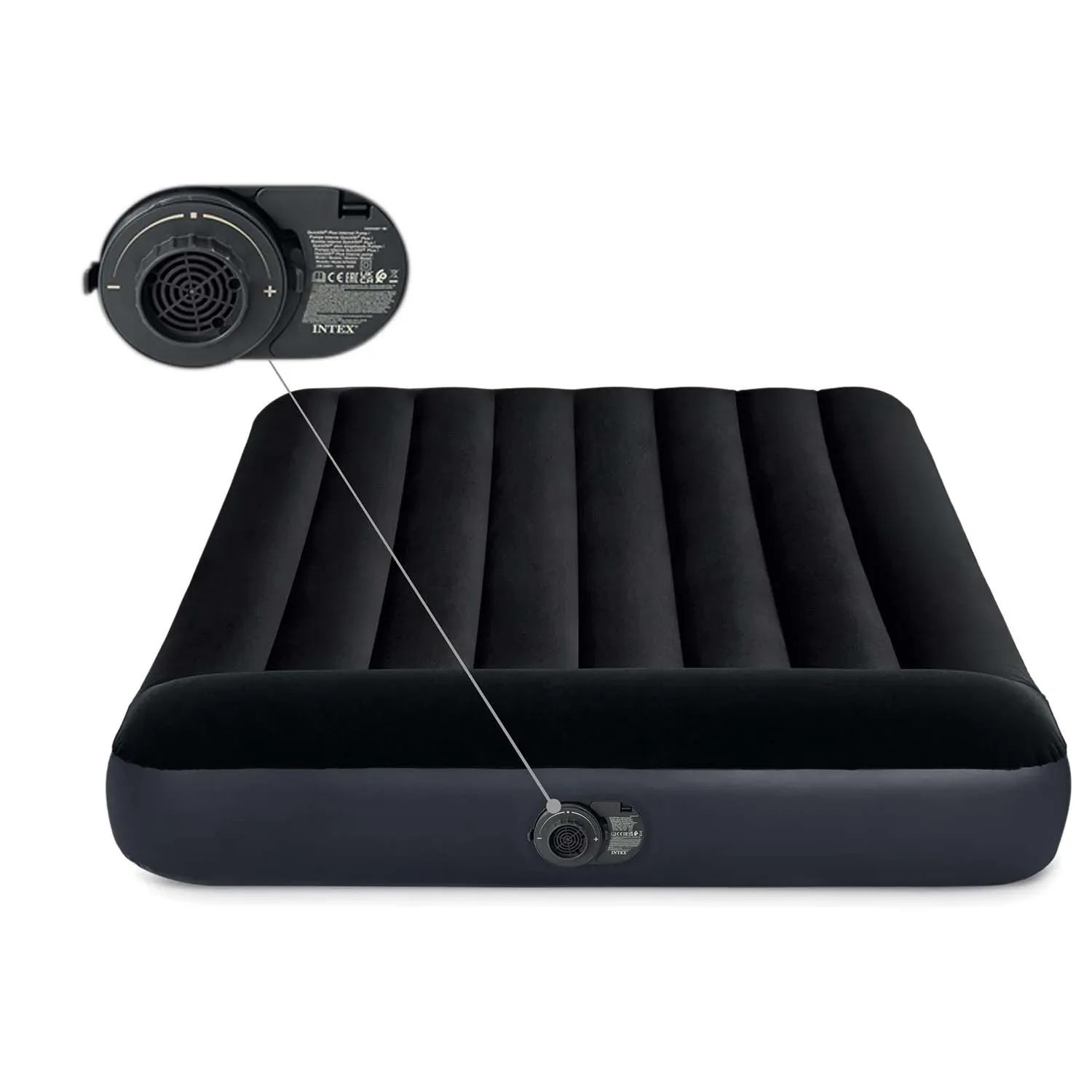 Pripučiamas čiužinys 191x137x25 cm su įmontuotu elektriniu siurbliu INTEX 64148 - nuotrauka 1