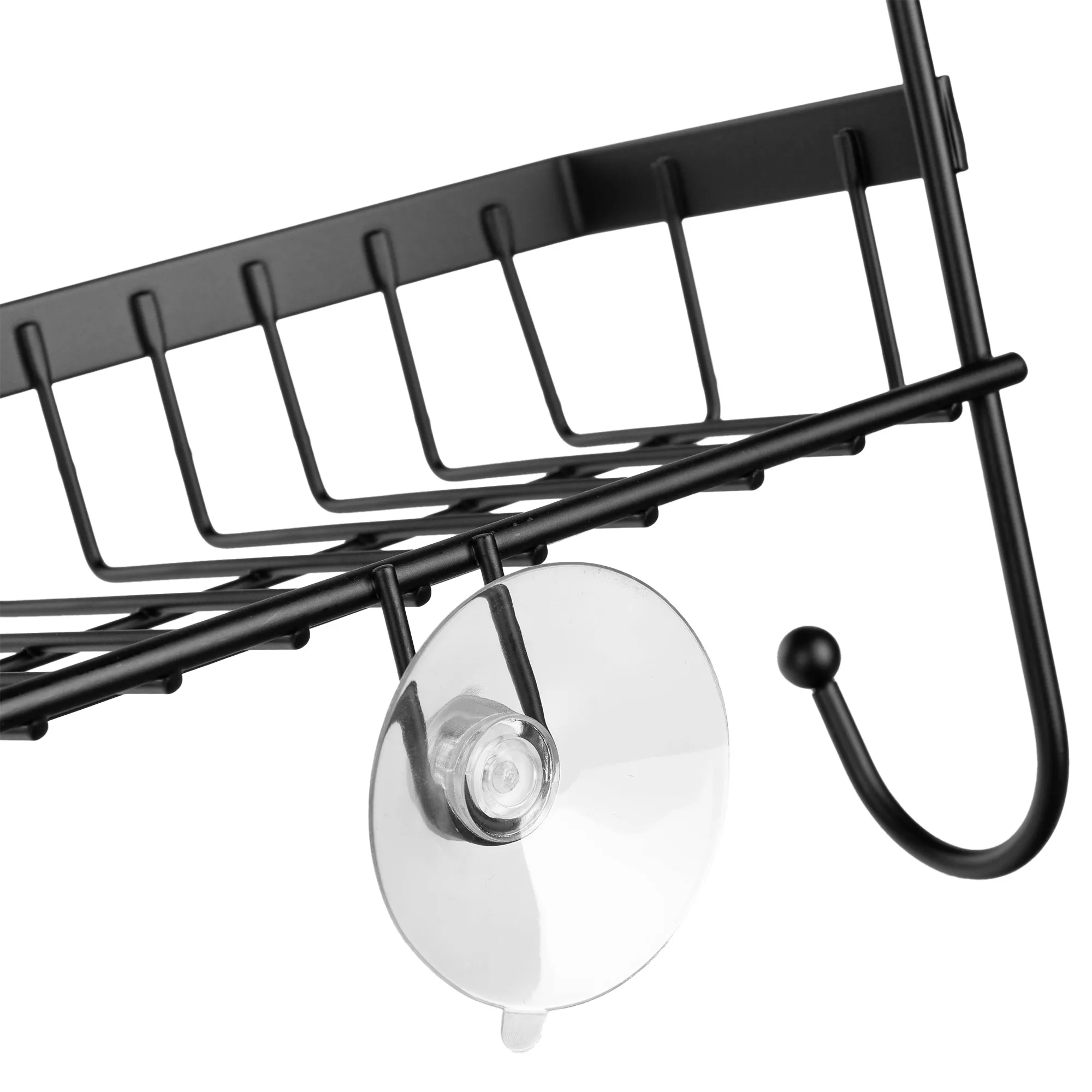 „Minays“ dviejų pakopų dušo lentyna, juoda