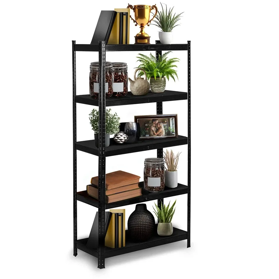 Metalinė daiktų laikymo lentyna 180 x 90 x 40 cm Humberg HR-851 juoda - nuotrauka 1