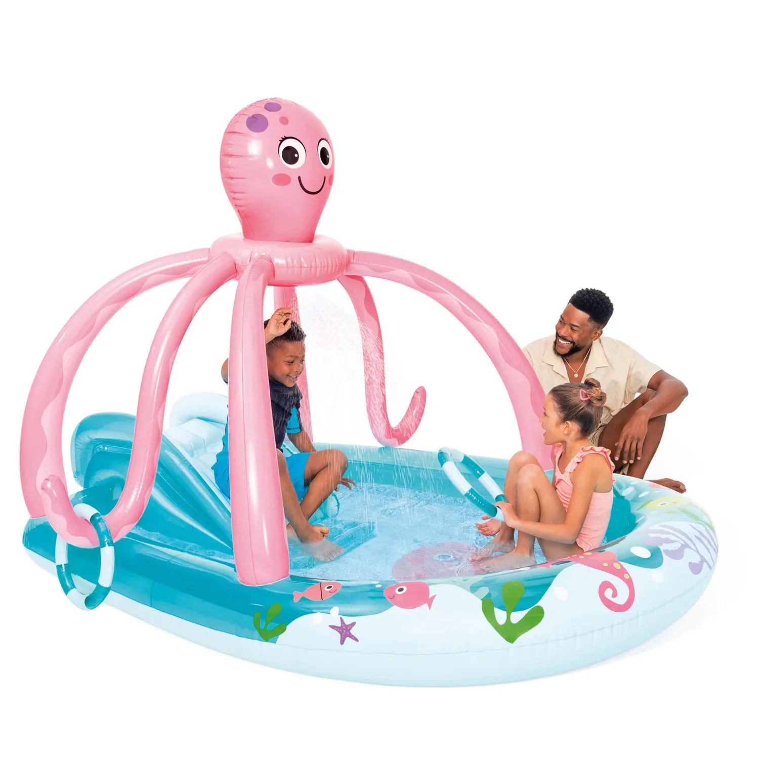 Pripučiamas žaidimų aikštelės linksmas aštuonkojis INTEX 56138 - nuotrauka 1