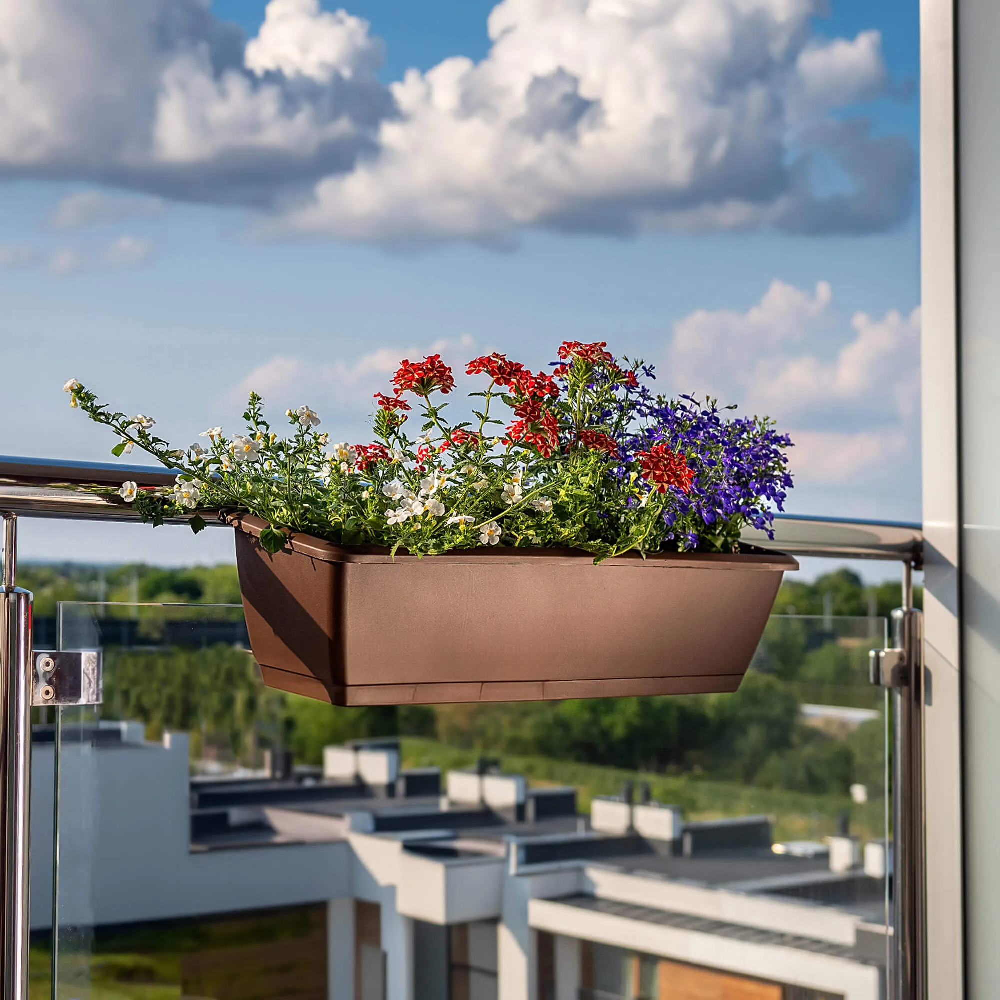 Perama balkono dėžė 60 cm su rankenomis