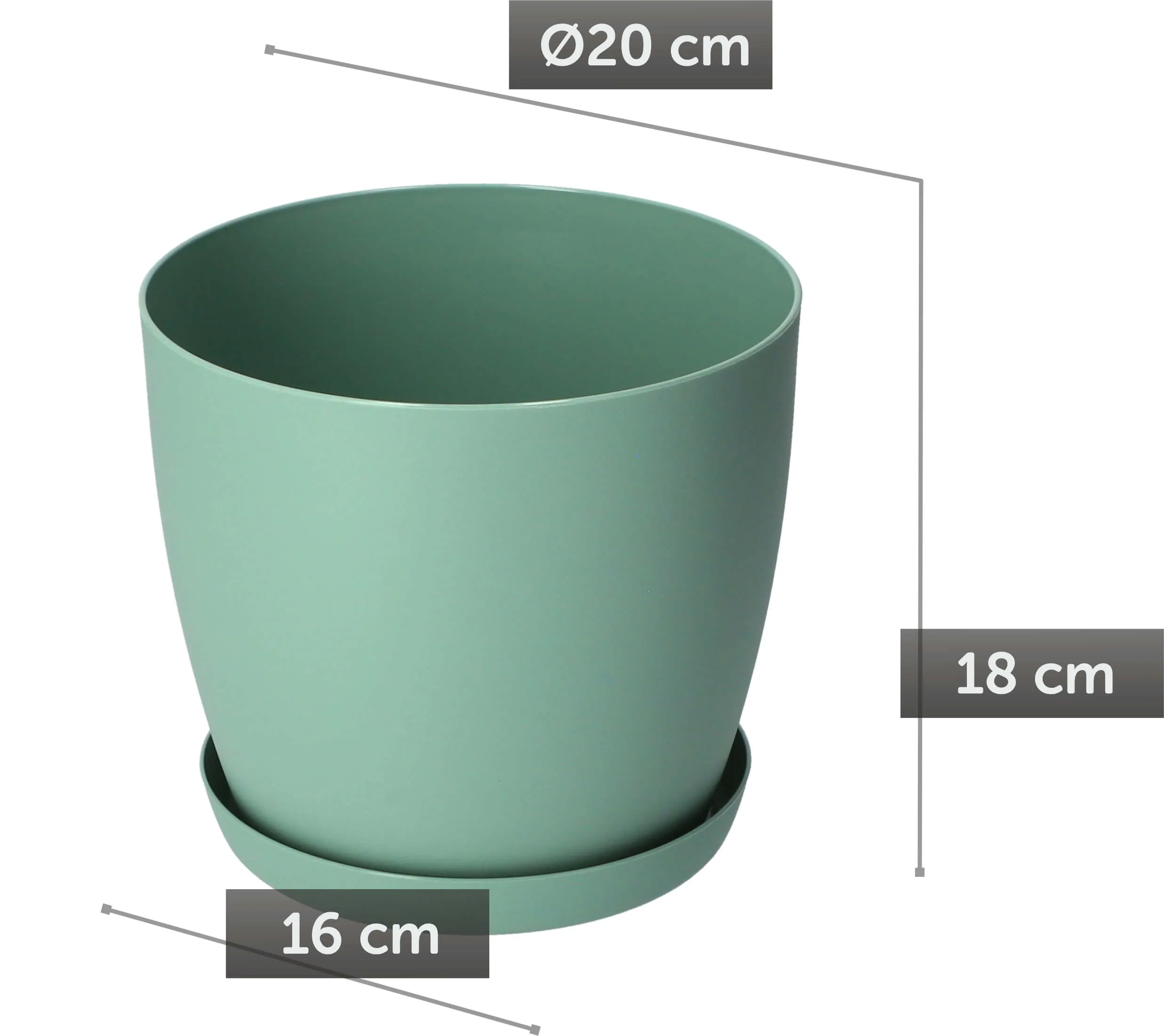 Agen vazonas su lėkštute 20 cm
