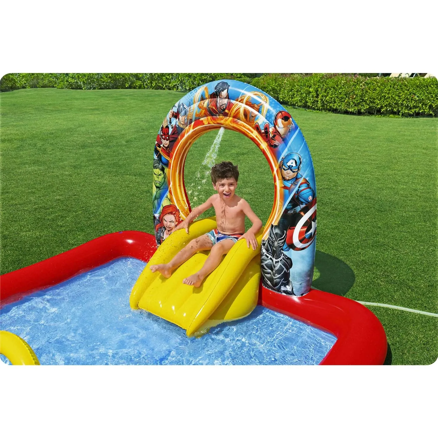 Pripučiama žaidimų aikštelė „Avengers“ 211 x 198 x 125 cm „Bestway 98800“ - nuotrauka 1