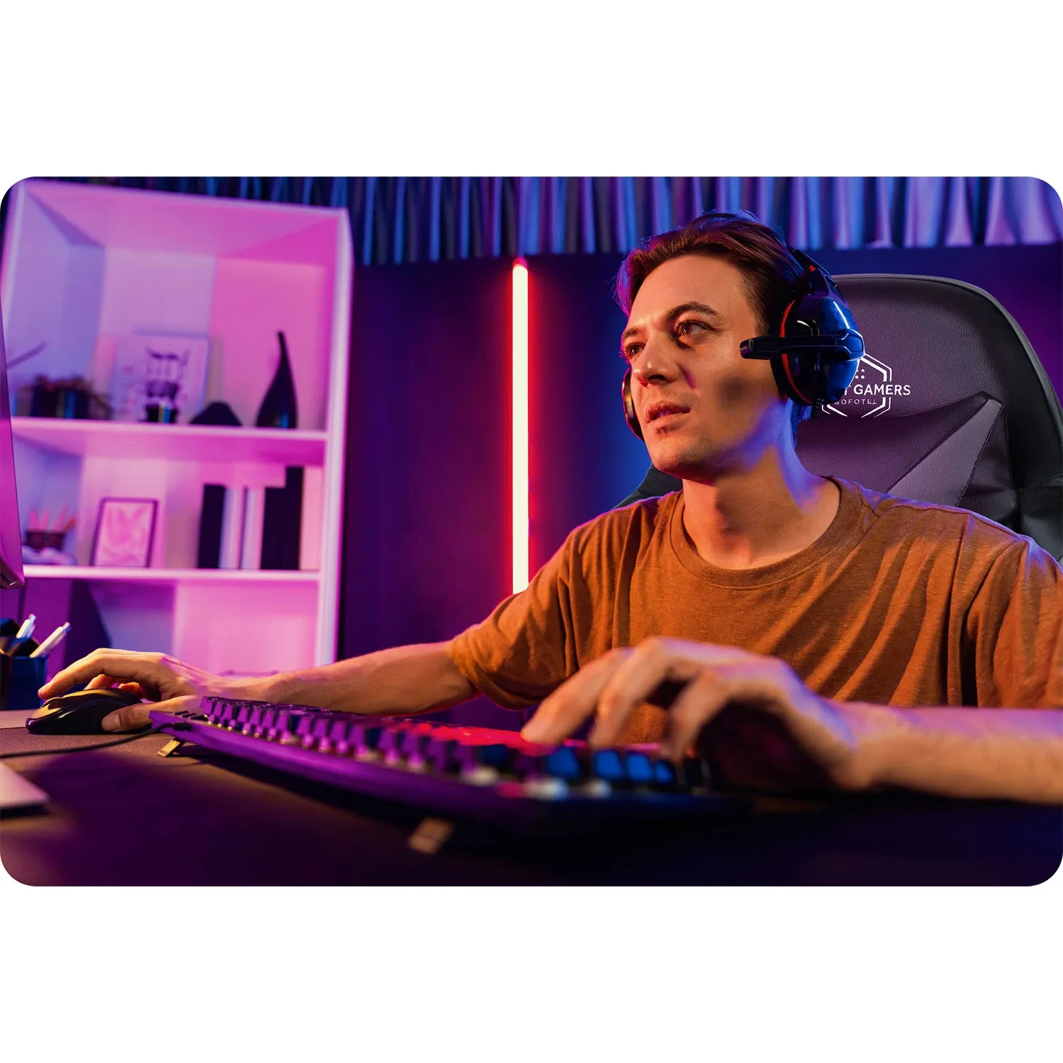 Sofotel Draknor žaidimų kėdė, juoda ir pilka - nuotrauka 1